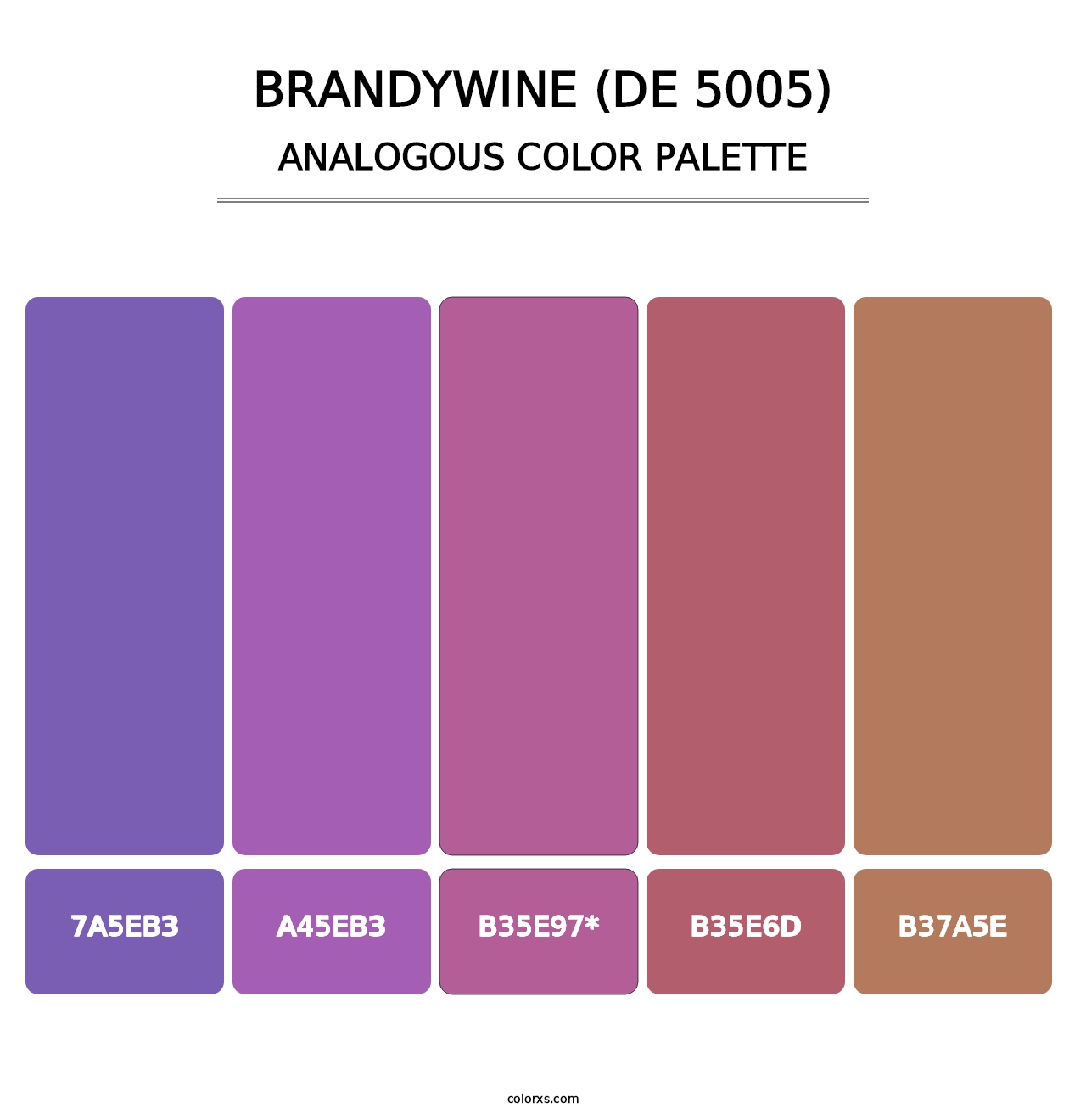 Brandywine (DE 5005) - Analogous Color Palette