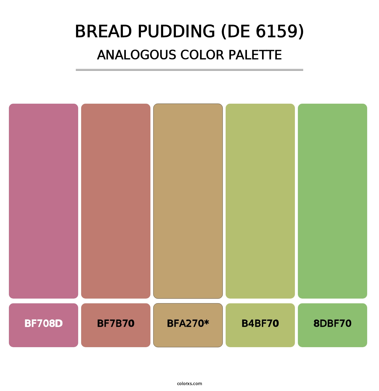 Bread Pudding (DE 6159) - Analogous Color Palette