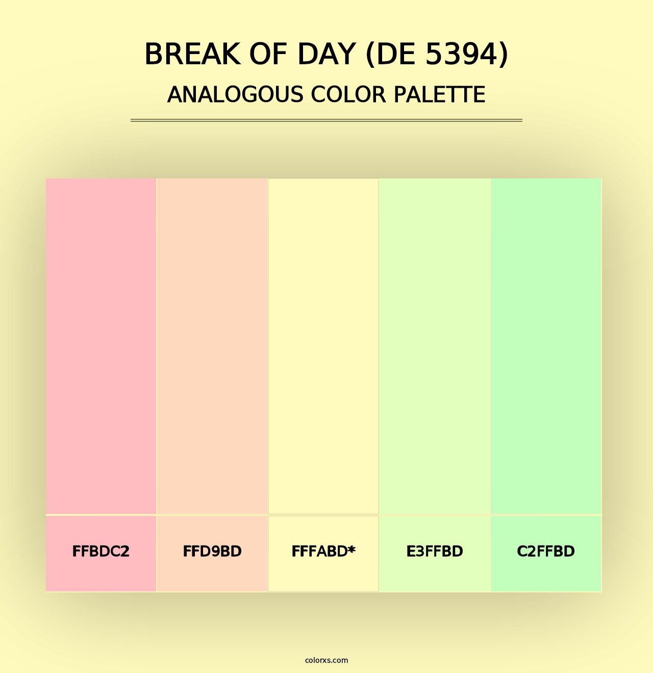 Break of Day (DE 5394) - Analogous Color Palette