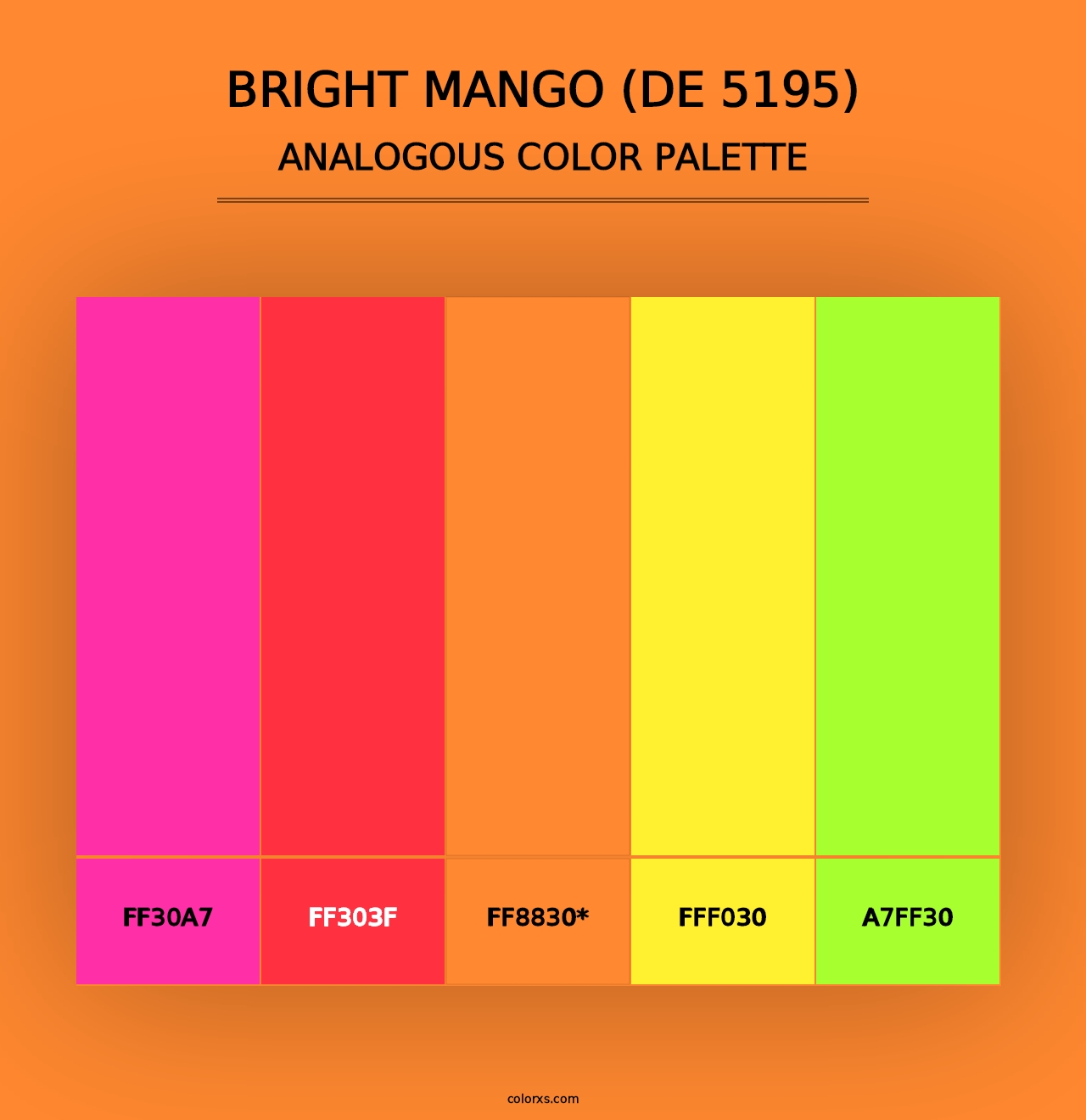 Bright Mango (DE 5195) - Analogous Color Palette