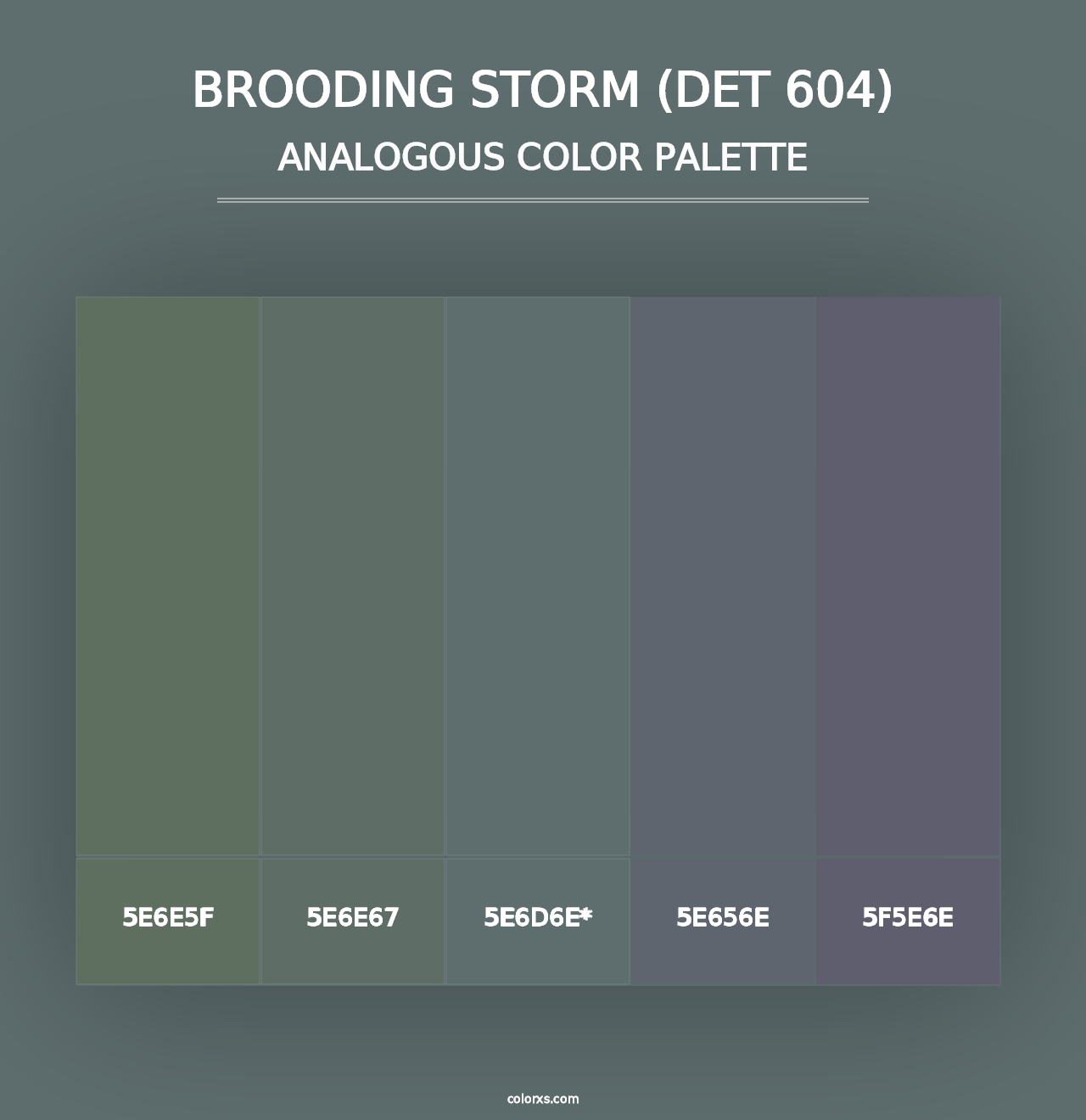 Brooding Storm (DET 604) - Analogous Color Palette