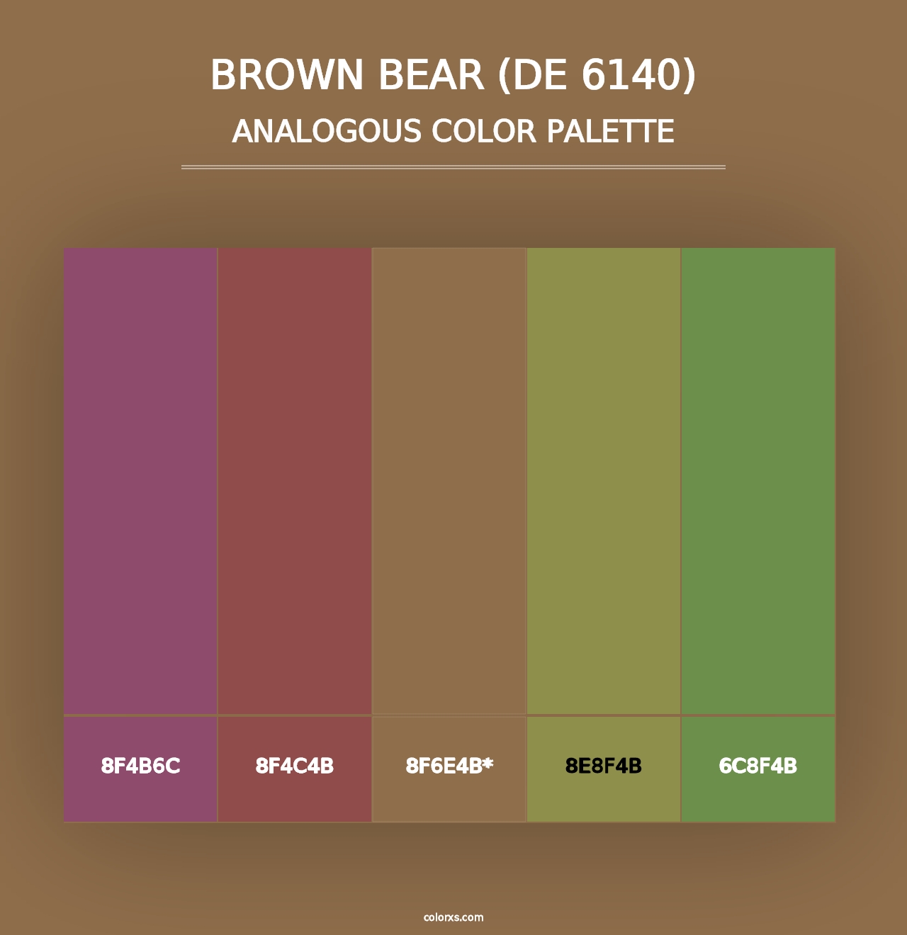 Brown Bear (DE 6140) - Analogous Color Palette