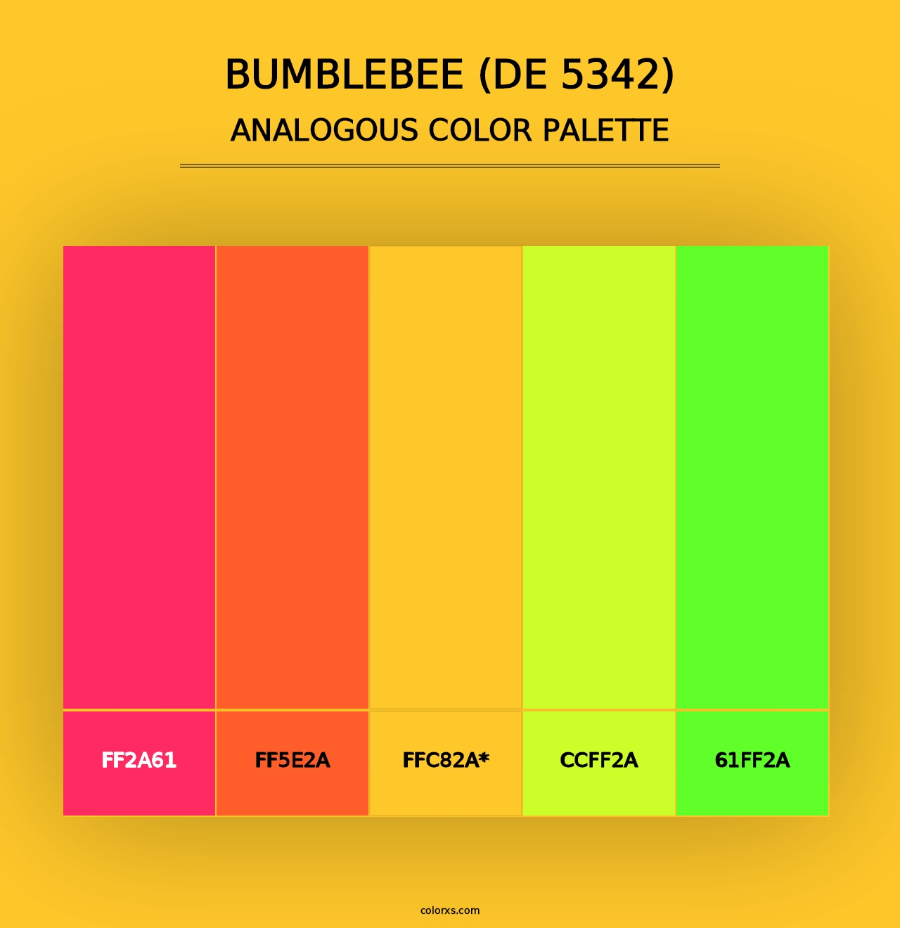 Bumblebee (DE 5342) - Analogous Color Palette