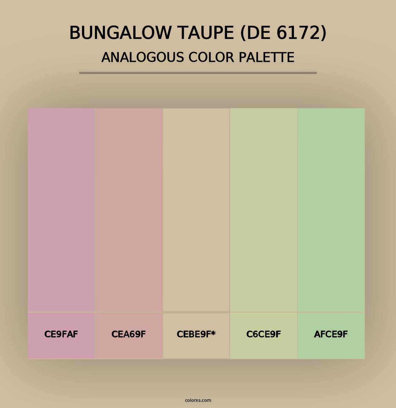 Bungalow Taupe (DE 6172) - Analogous Color Palette