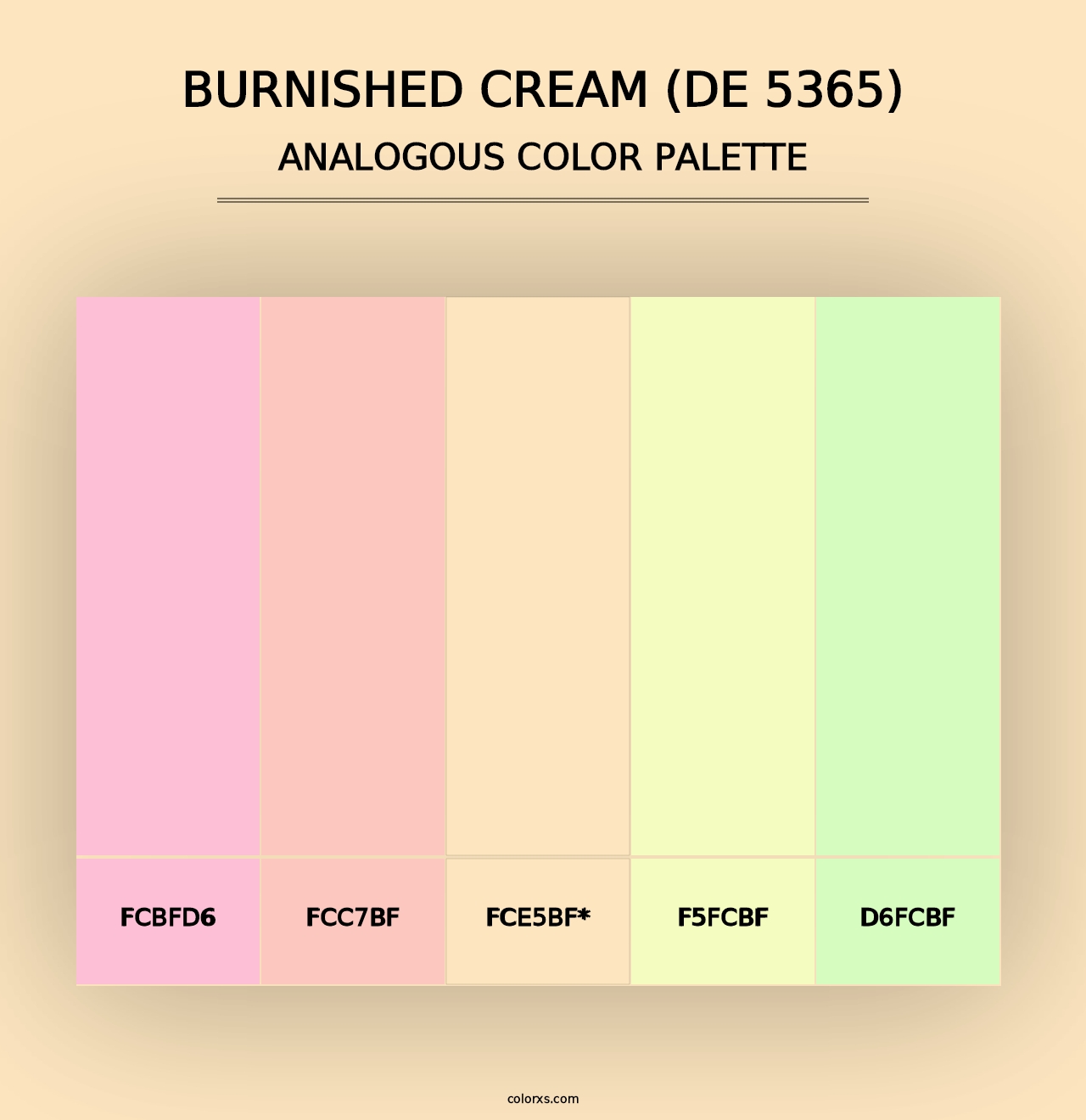 Burnished Cream (DE 5365) - Analogous Color Palette