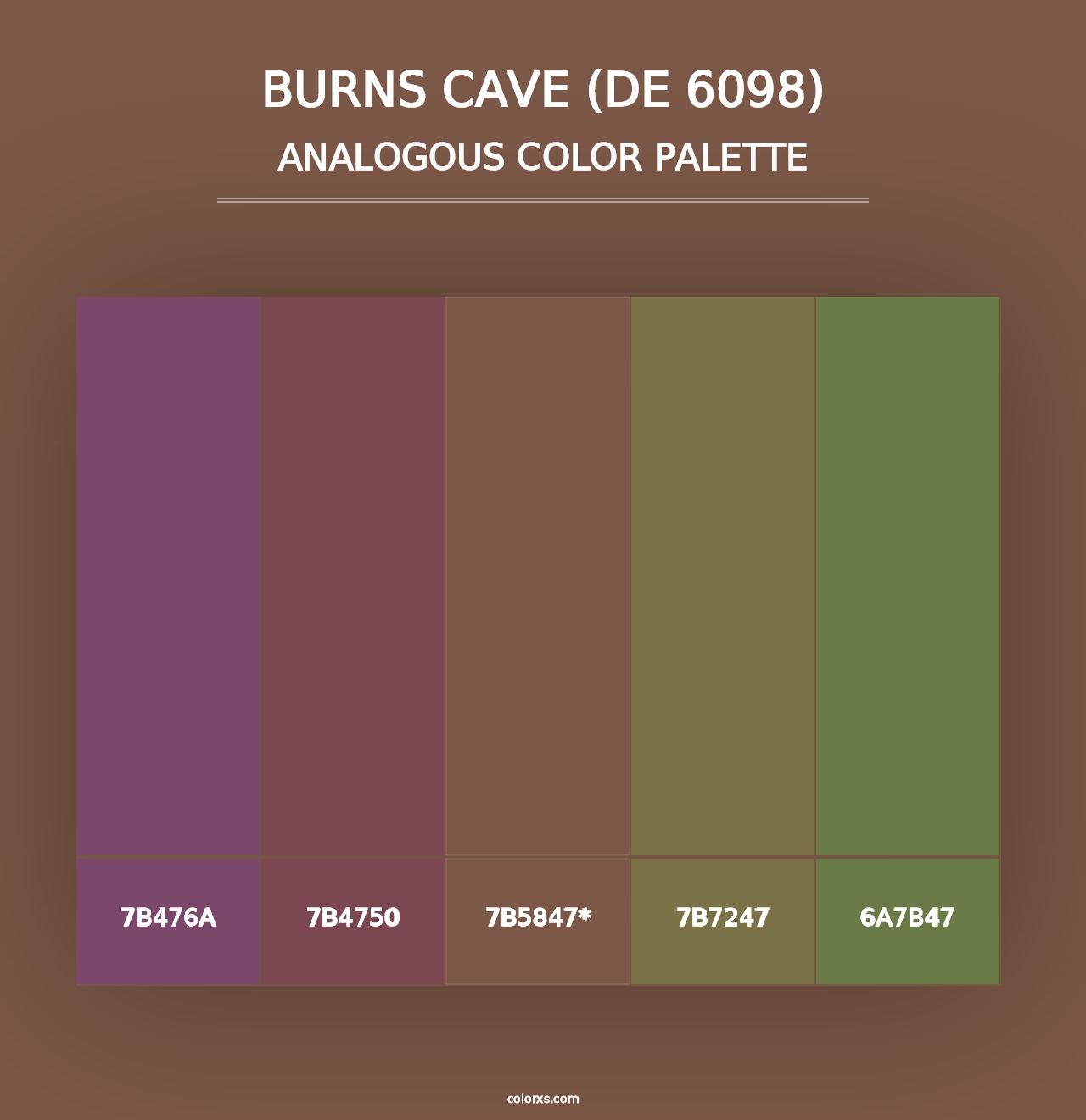 Burns Cave (DE 6098) - Analogous Color Palette