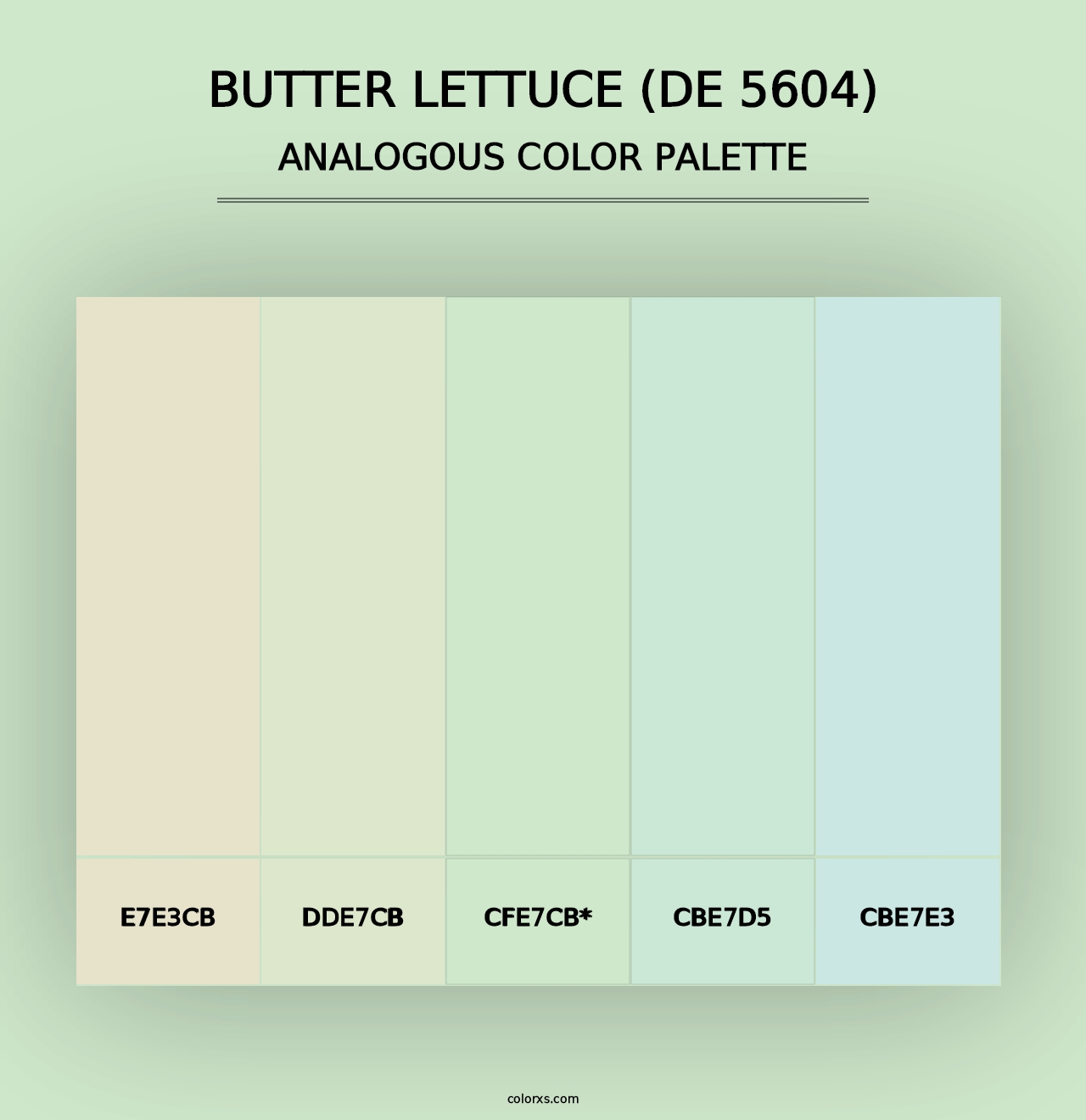 Butter Lettuce (DE 5604) - Analogous Color Palette