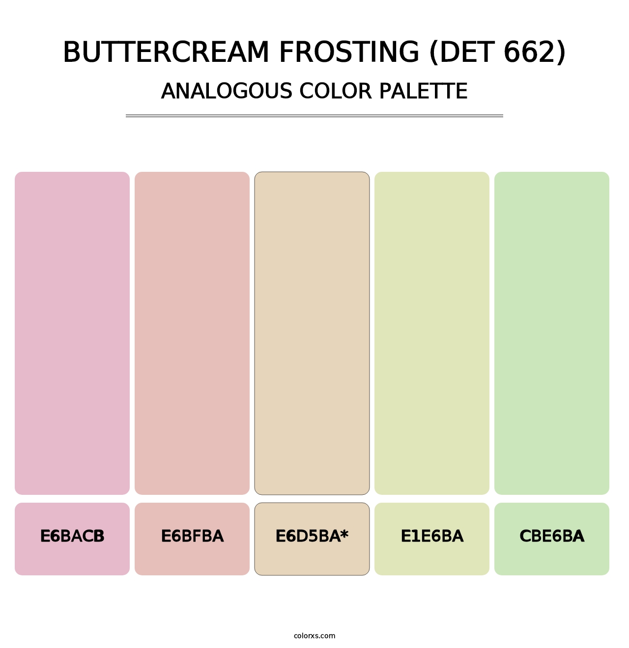 Buttercream Frosting (DET 662) - Analogous Color Palette