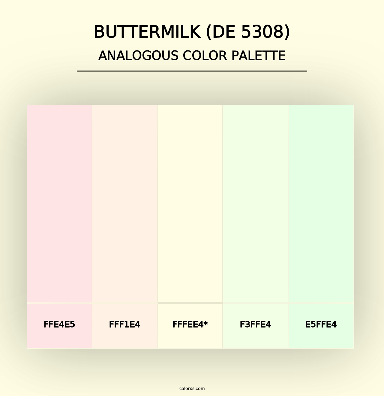 Buttermilk (DE 5308) - Analogous Color Palette