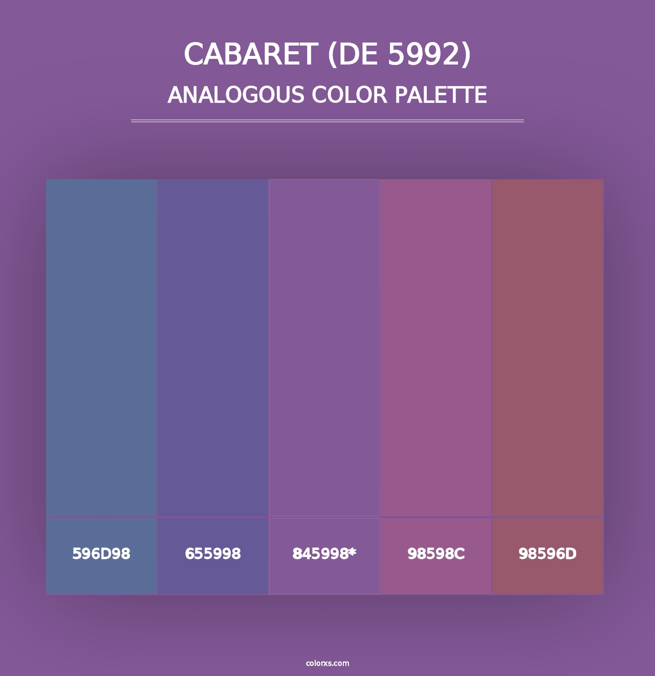 Cabaret (DE 5992) - Analogous Color Palette