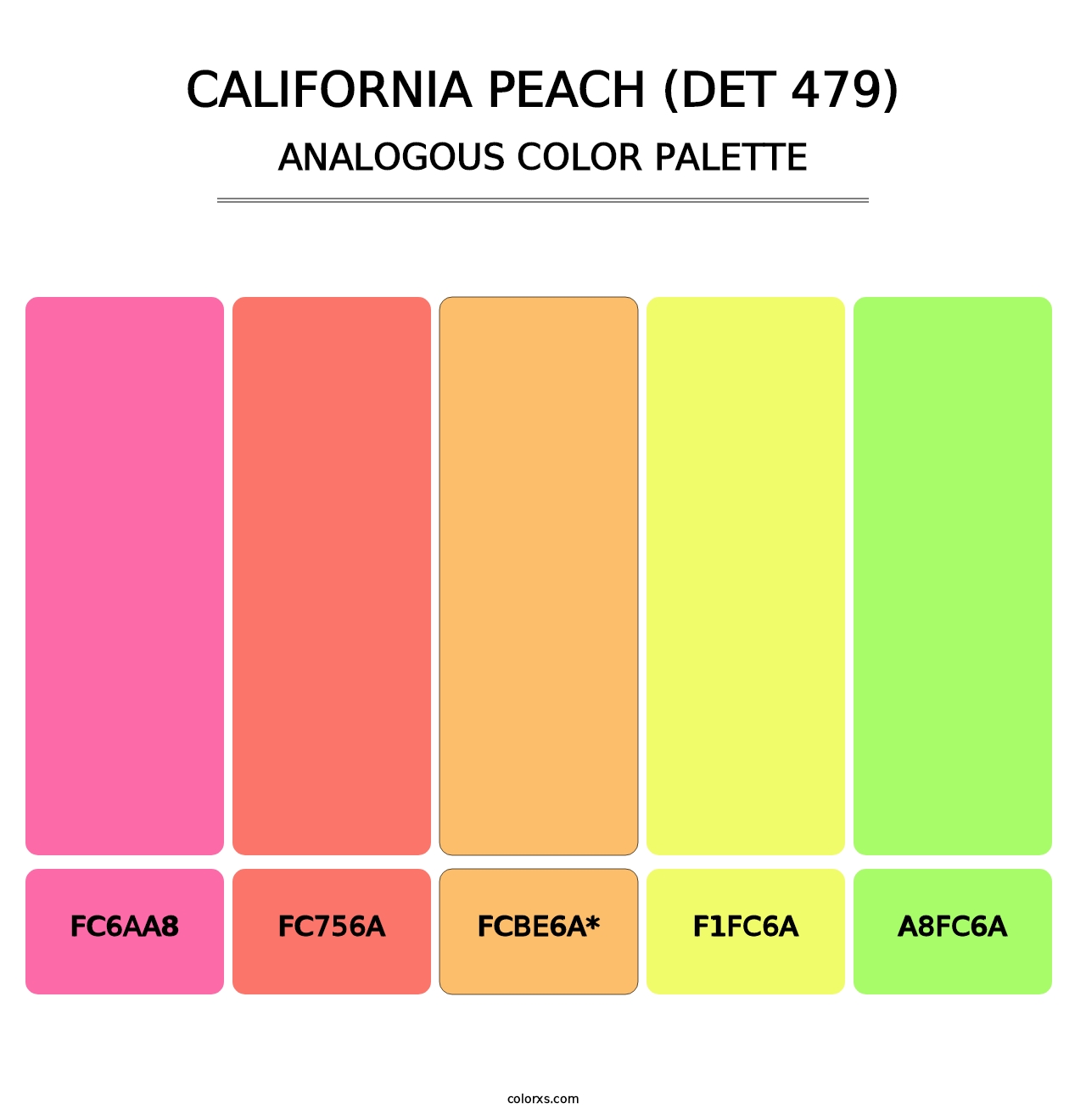 California Peach (DET 479) - Analogous Color Palette