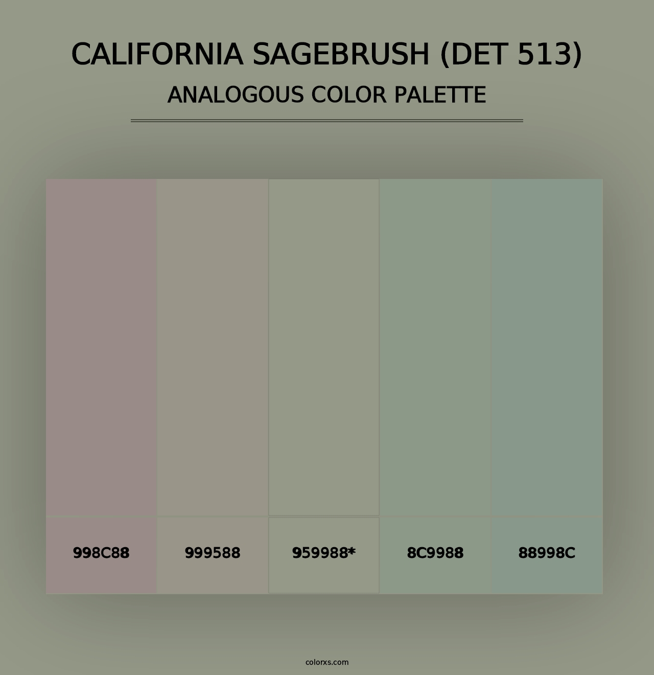 California Sagebrush (DET 513) - Analogous Color Palette