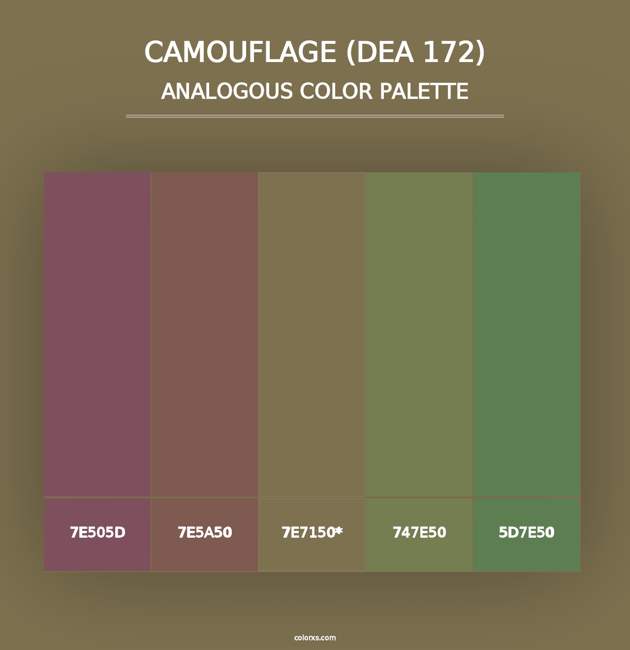 Camouflage (DEA 172) - Analogous Color Palette