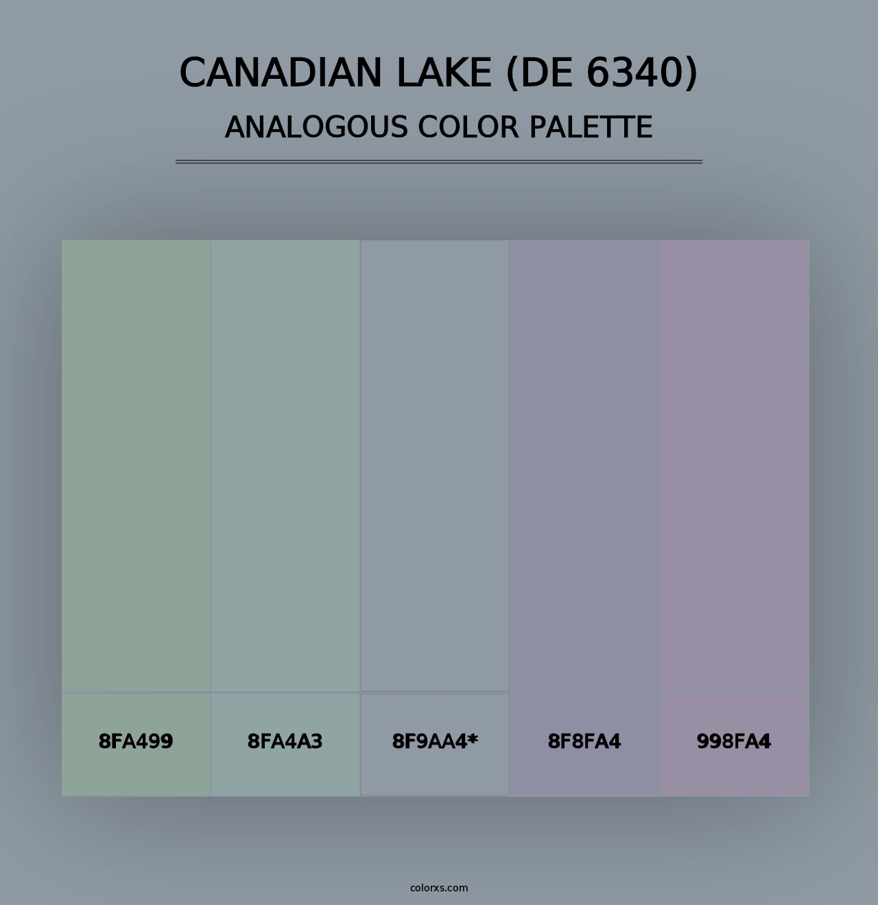 Canadian Lake (DE 6340) - Analogous Color Palette