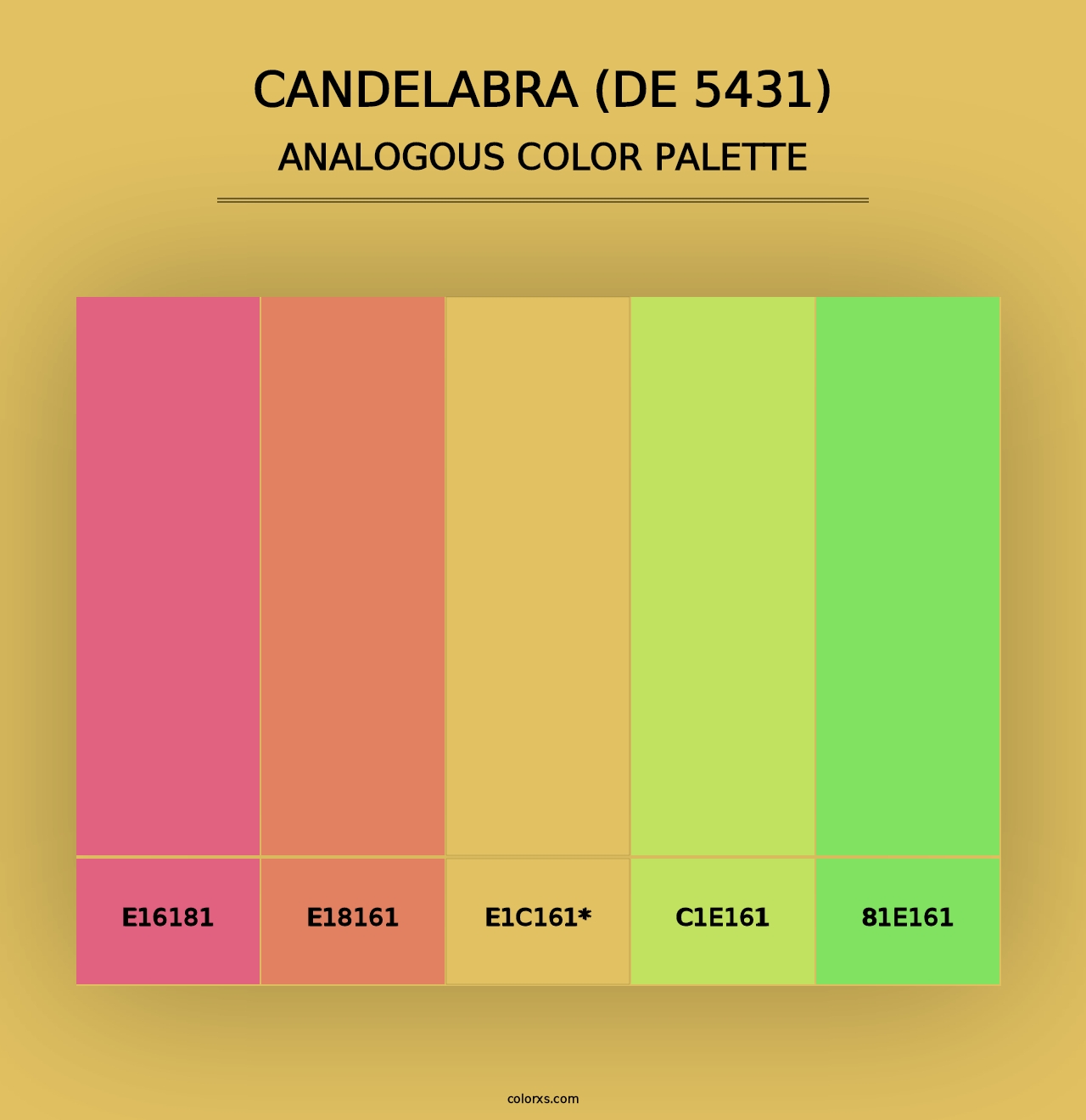 Candelabra (DE 5431) - Analogous Color Palette