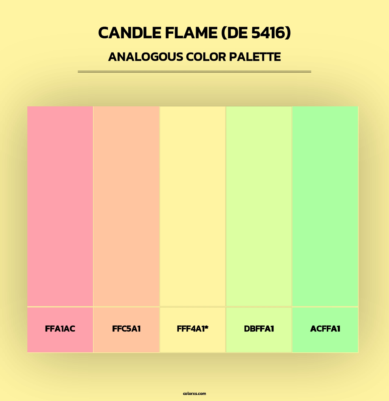 Candle Flame (DE 5416) - Analogous Color Palette