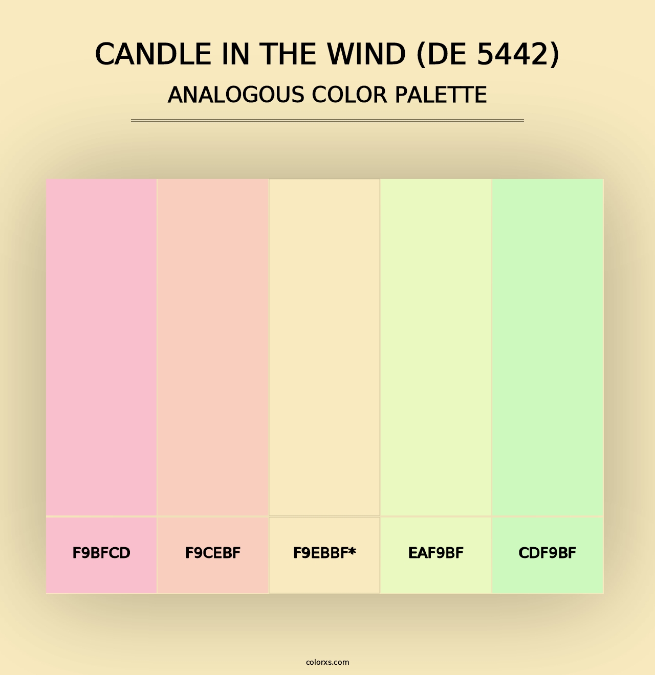 Candle in the Wind (DE 5442) - Analogous Color Palette