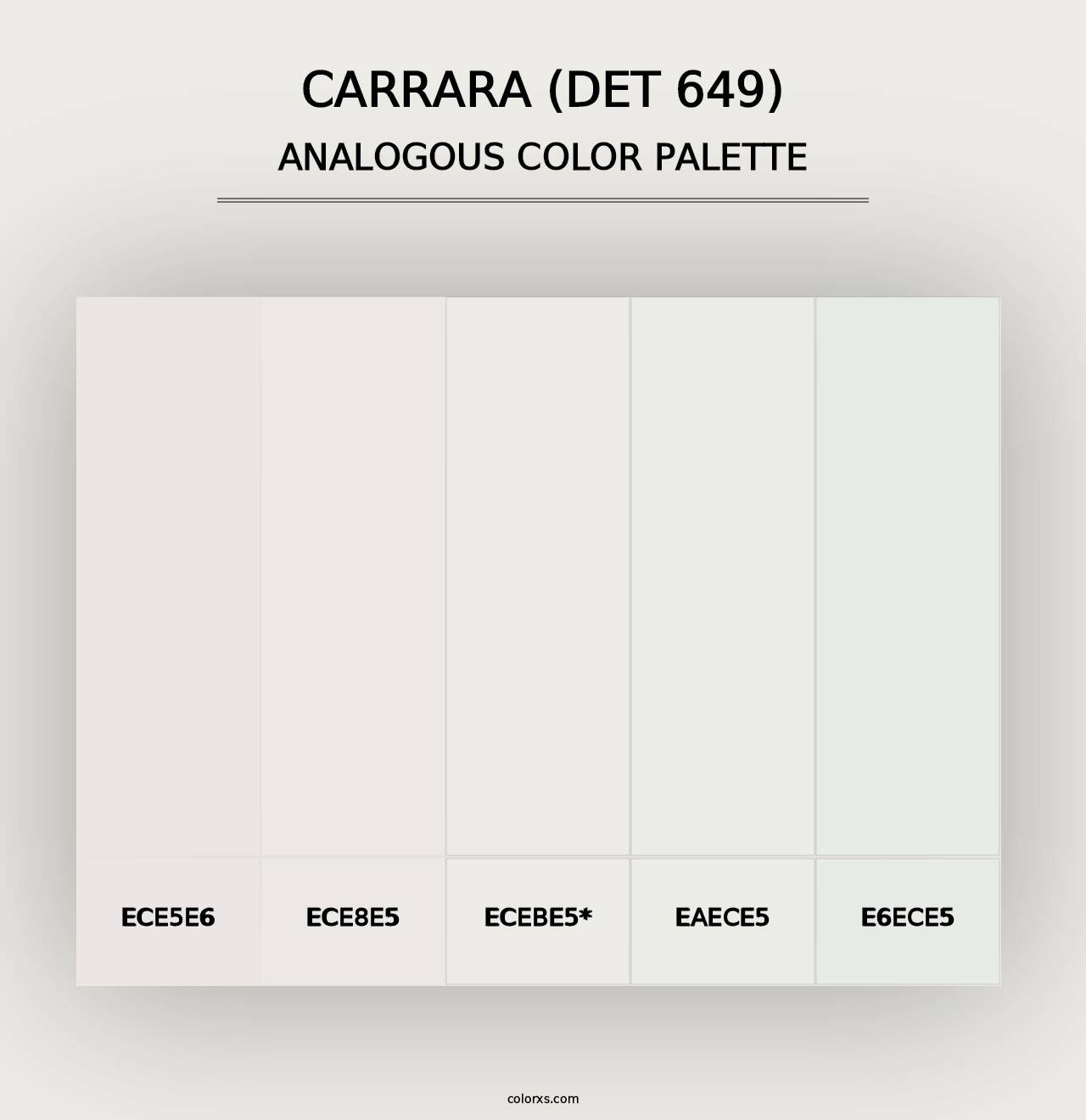 Carrara (DET 649) - Analogous Color Palette