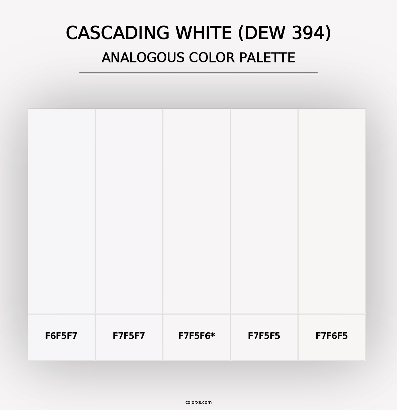 Cascading White (DEW 394) - Analogous Color Palette