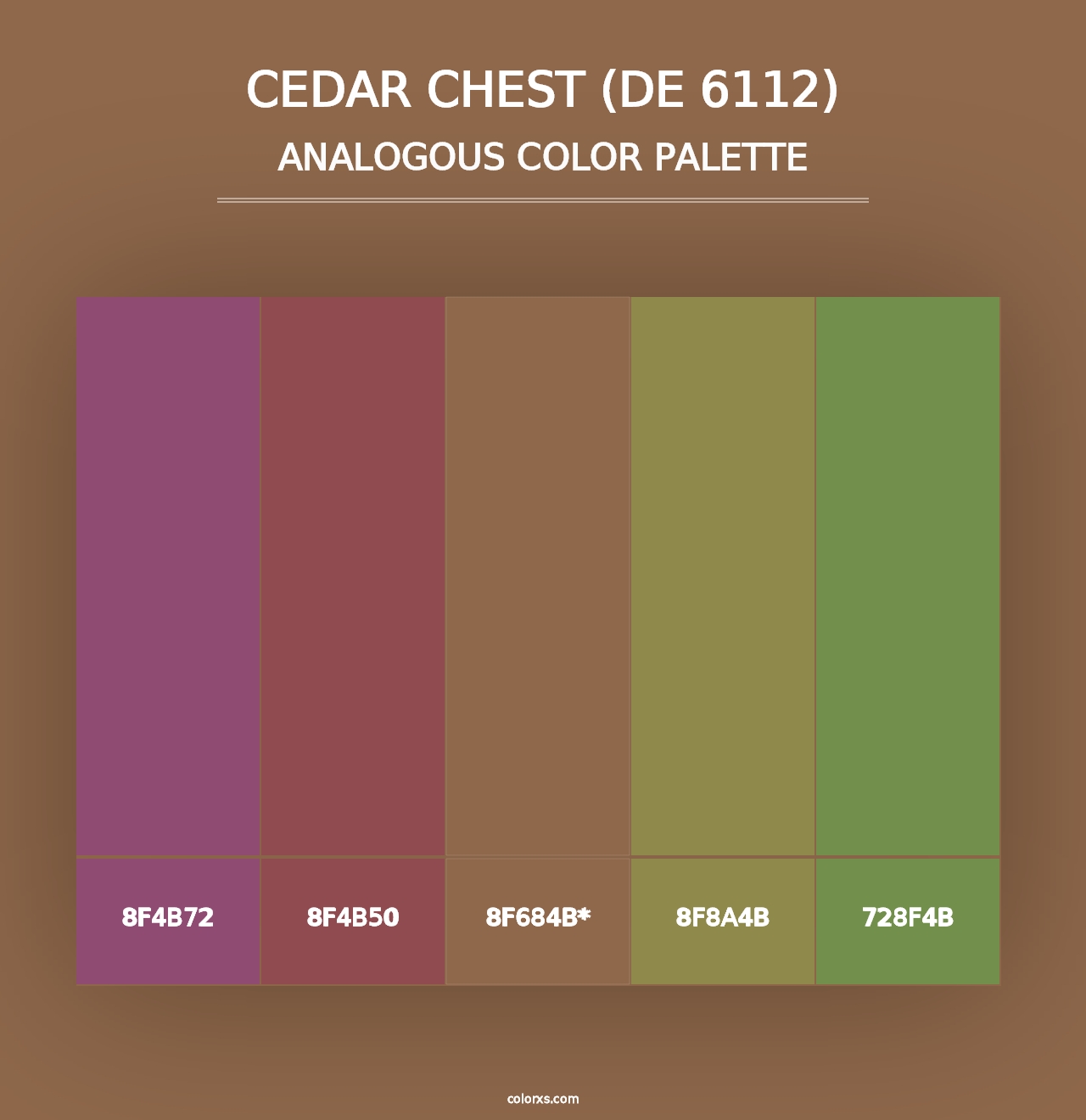 Cedar Chest (DE 6112) - Analogous Color Palette