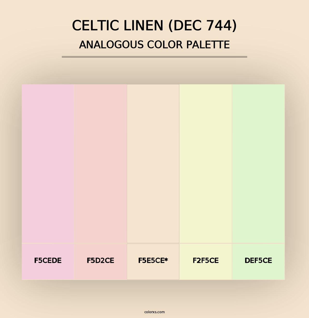 Celtic Linen (DEC 744) - Analogous Color Palette