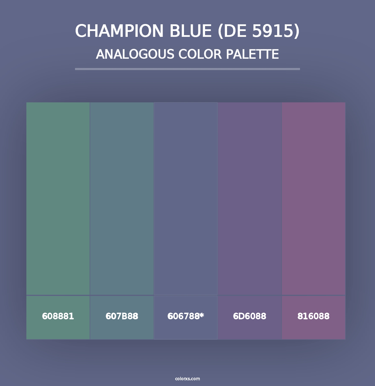 Champion Blue (DE 5915) - Analogous Color Palette