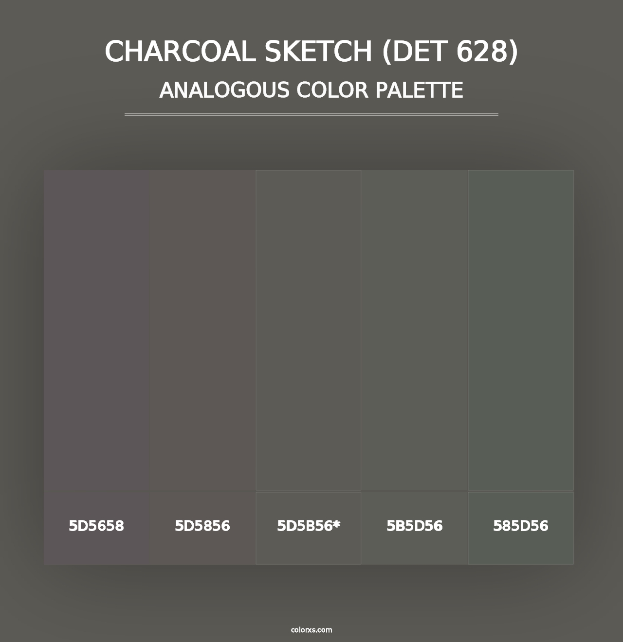 Charcoal Sketch (DET 628) - Analogous Color Palette