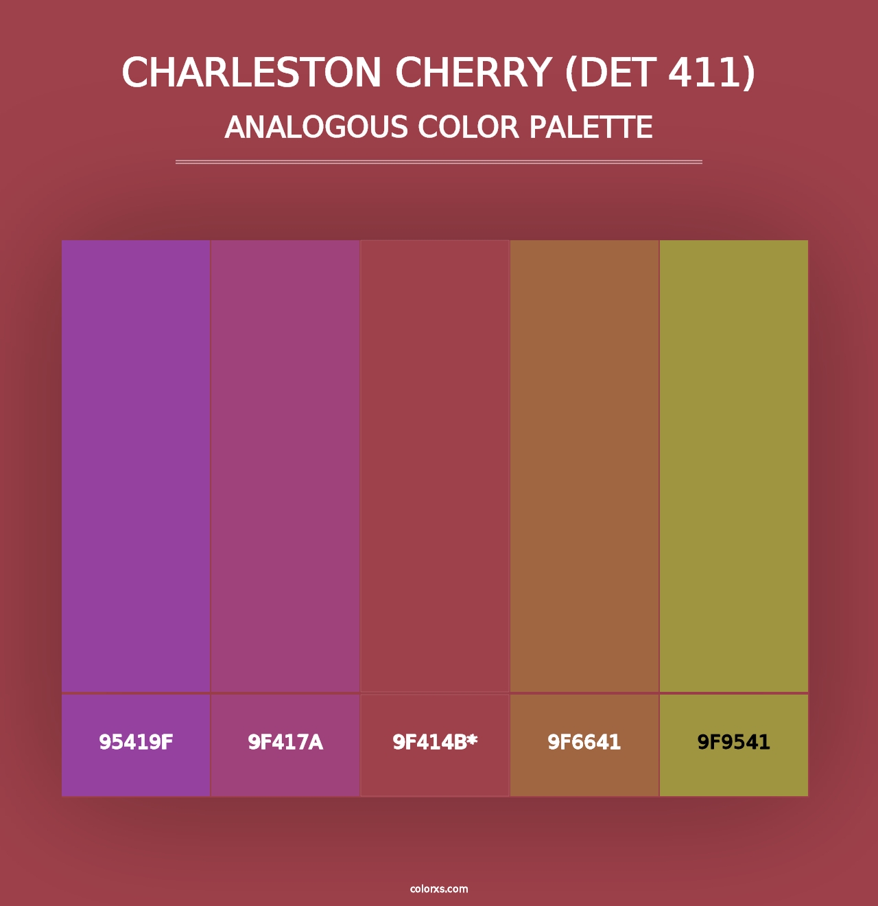 Charleston Cherry (DET 411) - Analogous Color Palette