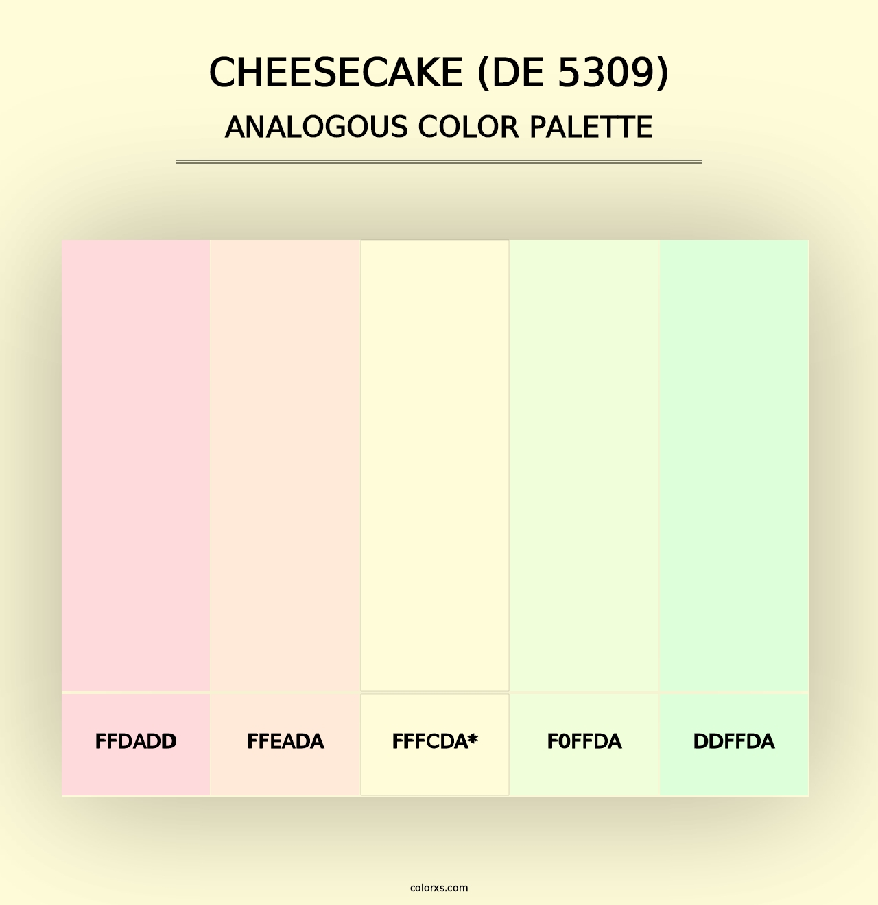 Cheesecake (DE 5309) - Analogous Color Palette