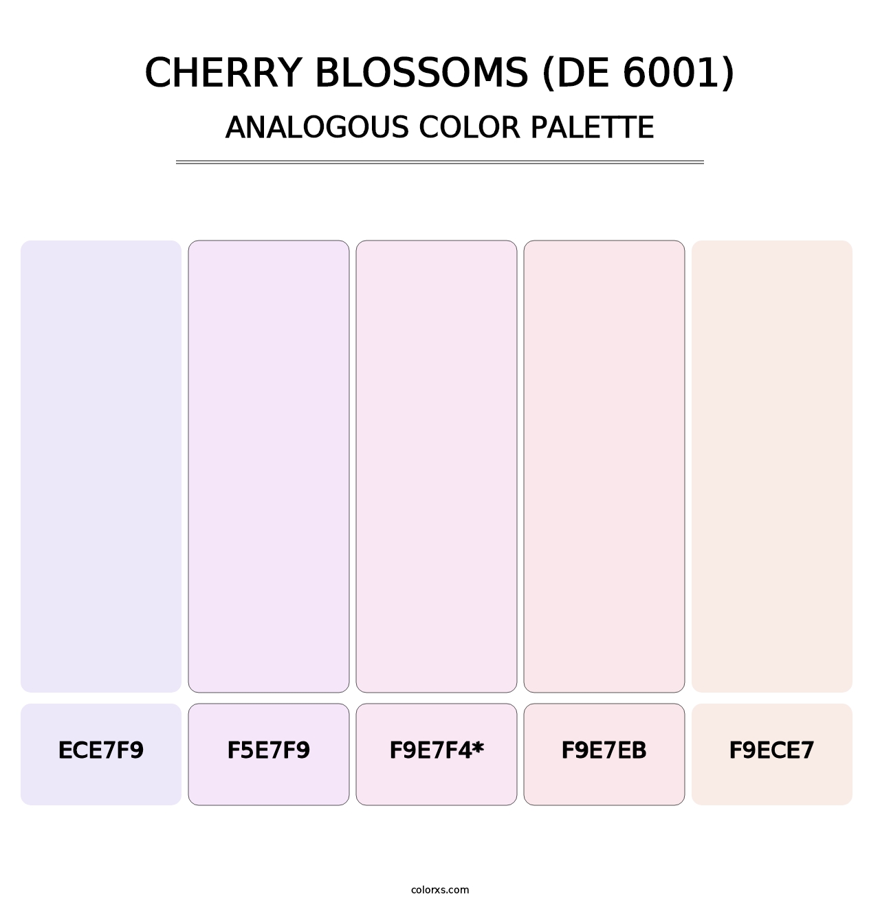 Cherry Blossoms (DE 6001) - Analogous Color Palette