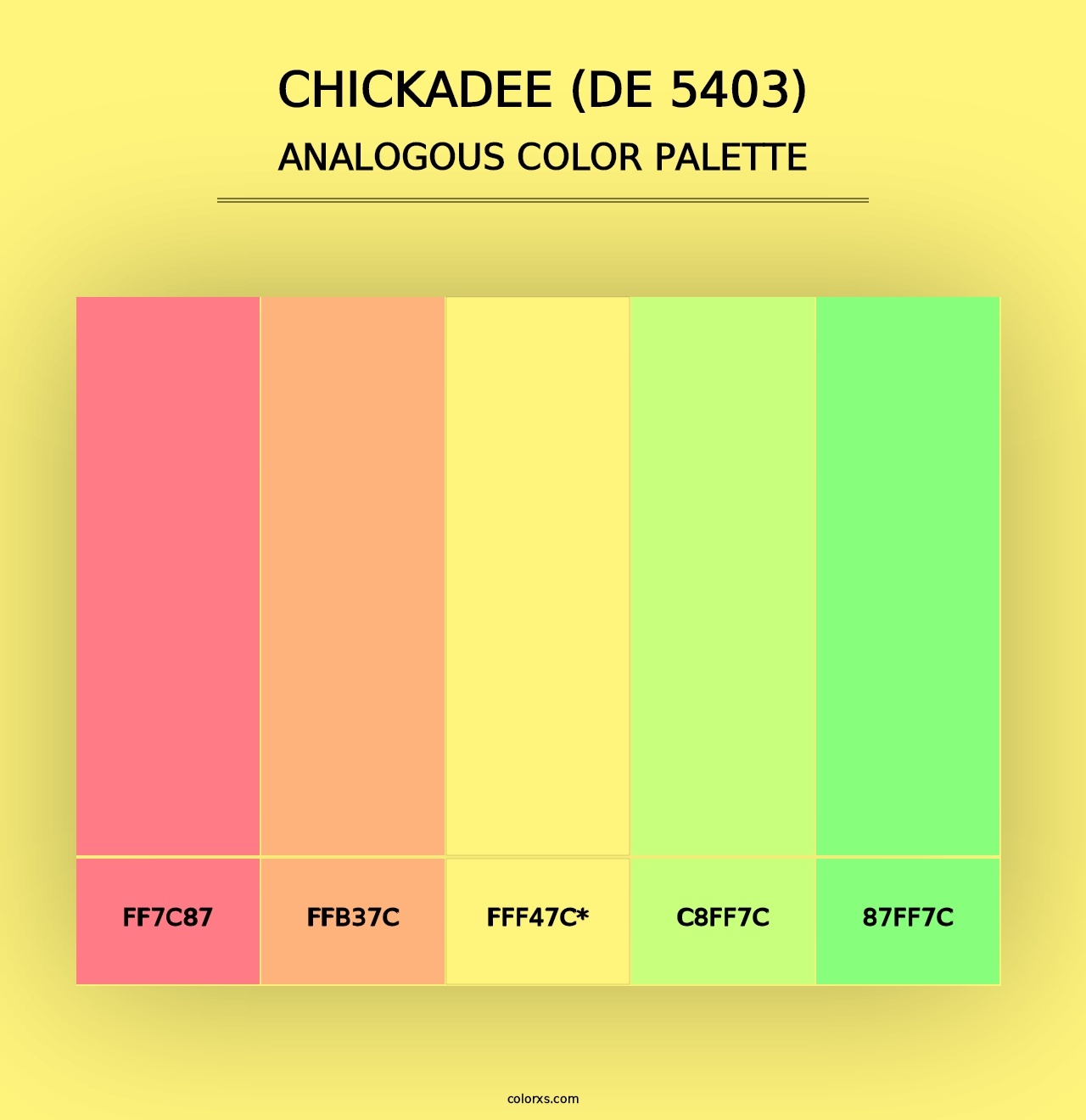 Chickadee (DE 5403) - Analogous Color Palette