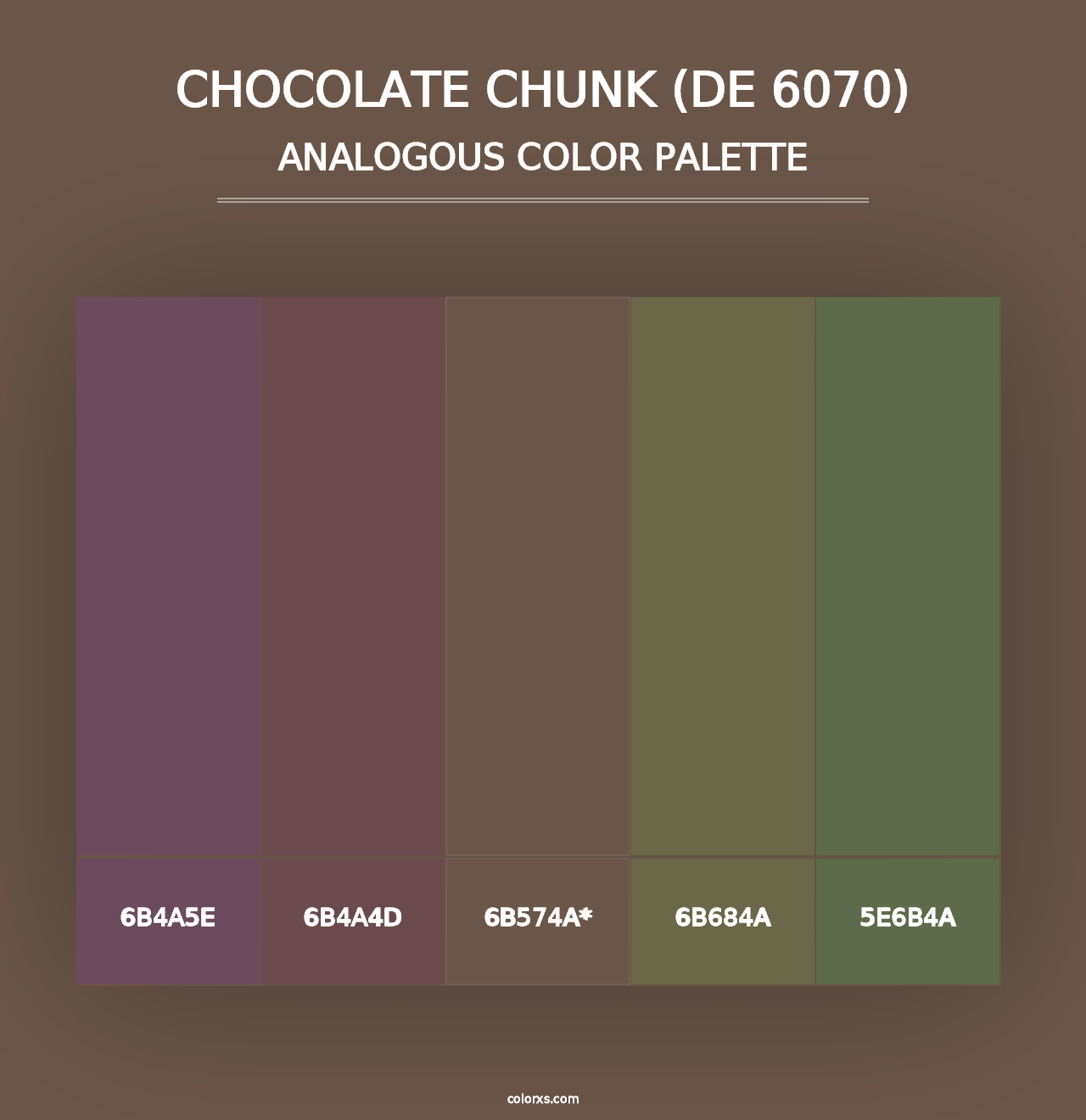 Chocolate Chunk (DE 6070) - Analogous Color Palette