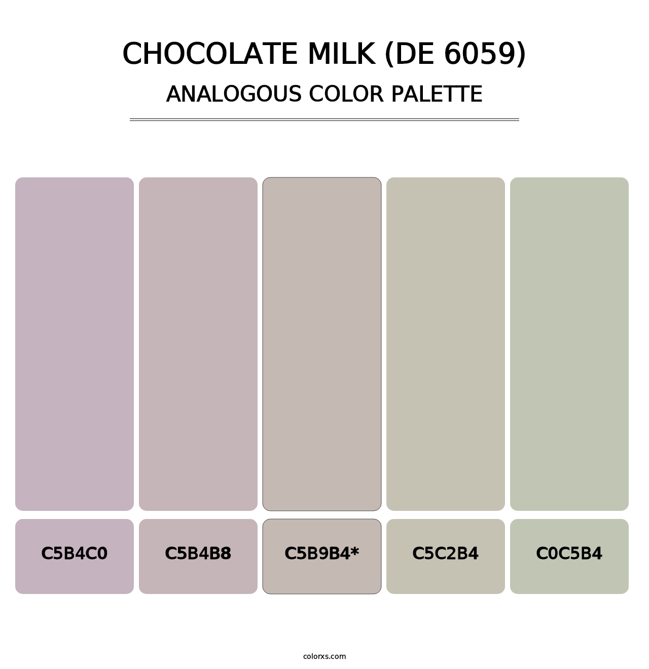 Chocolate Milk (DE 6059) - Analogous Color Palette