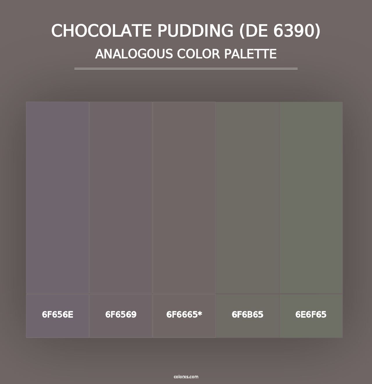 Chocolate Pudding (DE 6390) - Analogous Color Palette