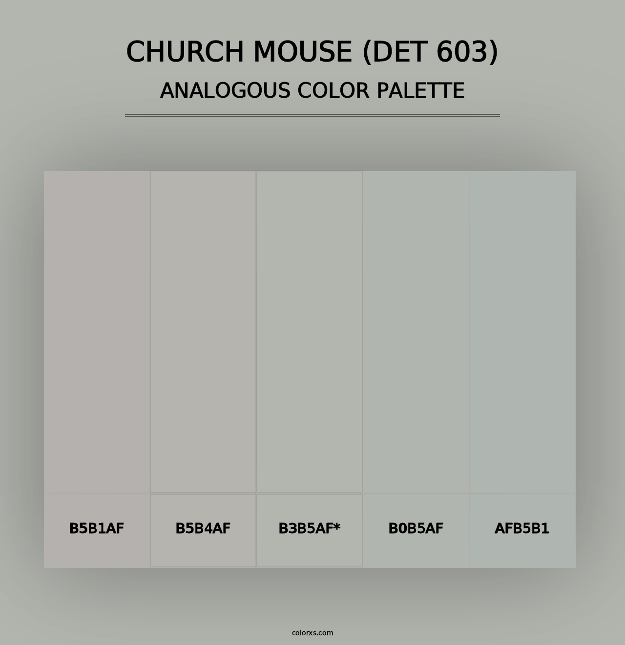 Church Mouse (DET 603) - Analogous Color Palette