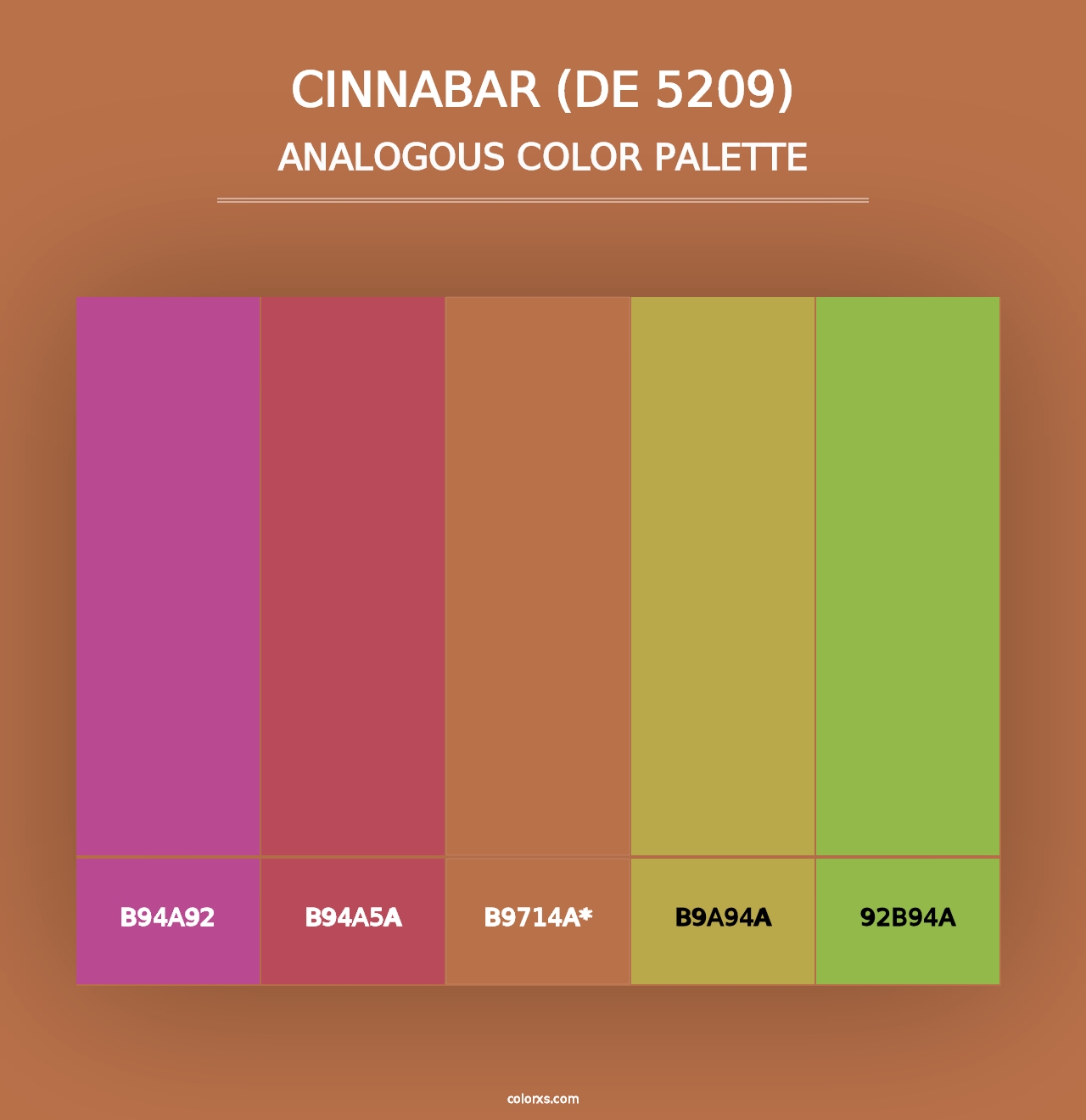 Cinnabar (DE 5209) - Analogous Color Palette