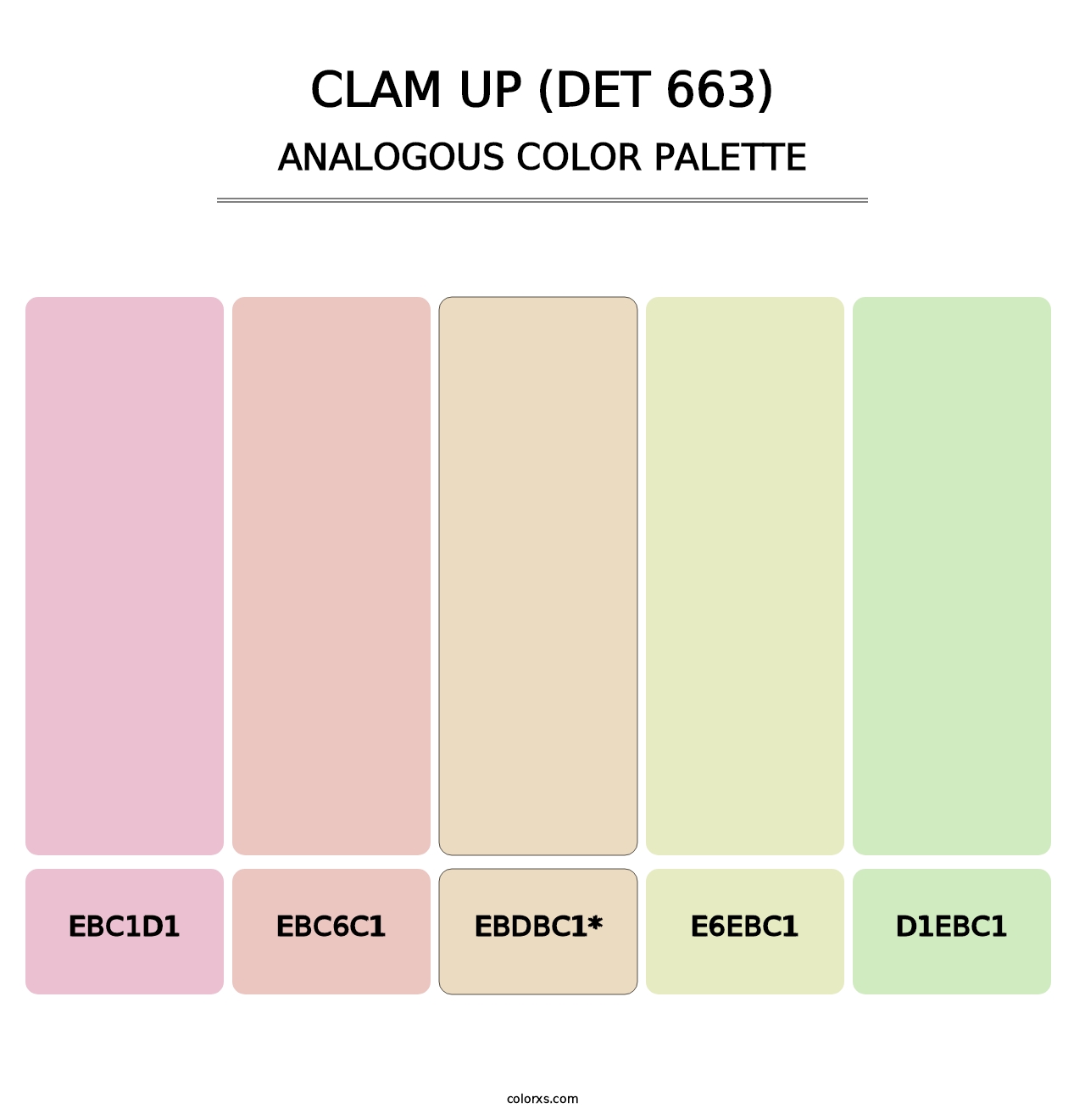 Clam Up (DET 663) - Analogous Color Palette