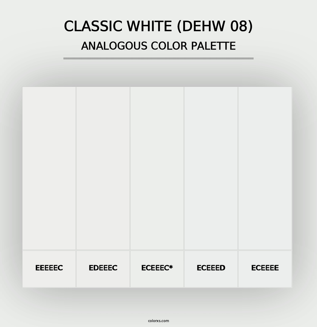 Classic White (DEHW 08) - Analogous Color Palette