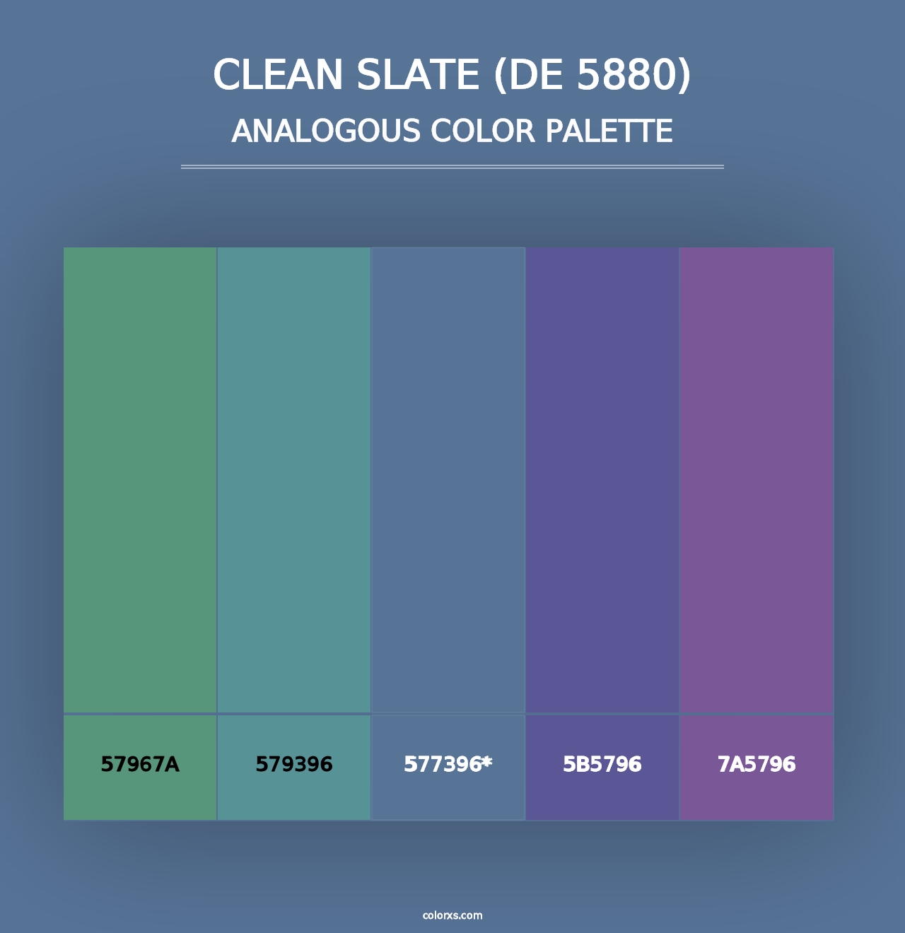 Clean Slate (DE 5880) - Analogous Color Palette