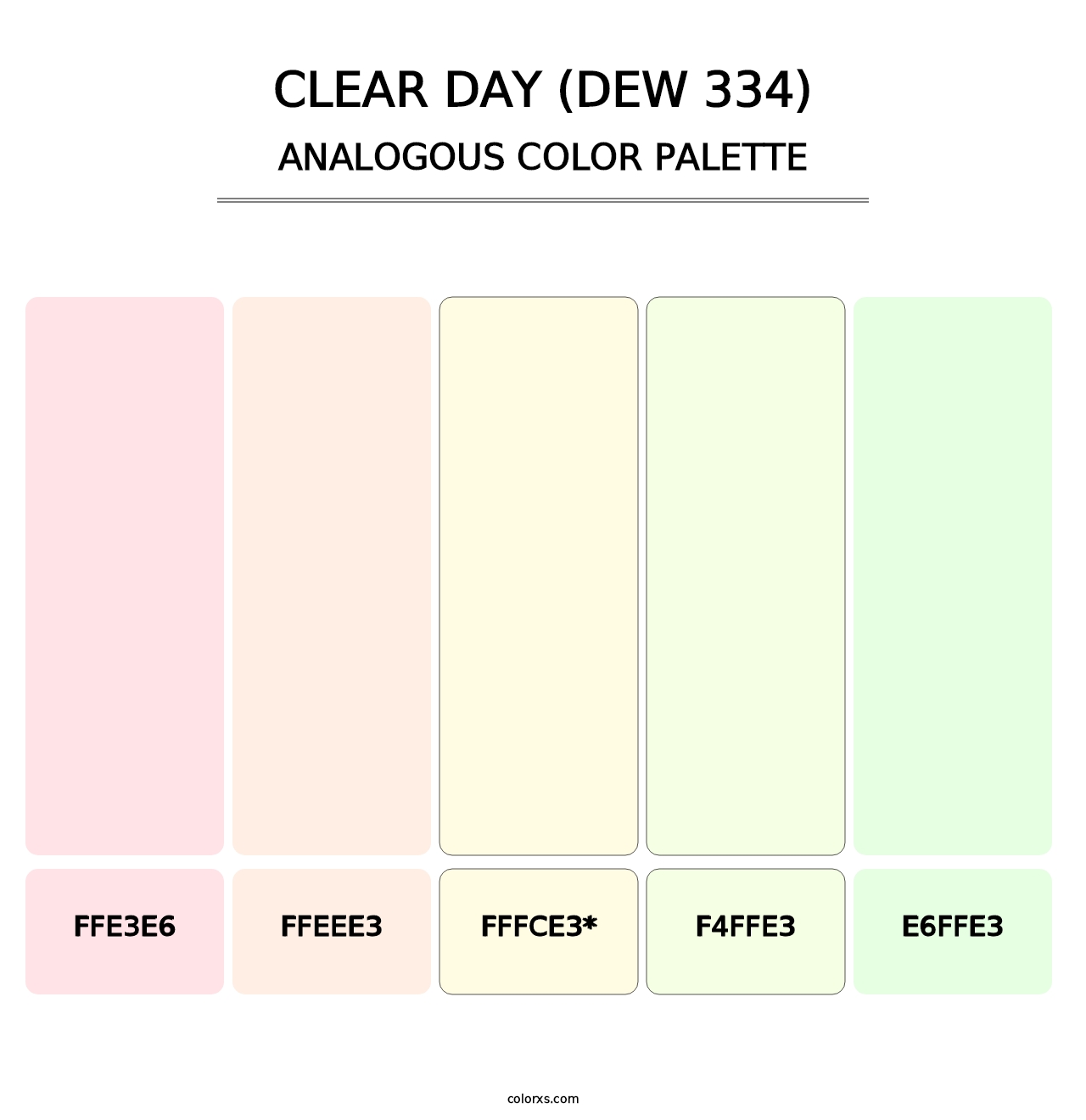 Clear Day (DEW 334) - Analogous Color Palette