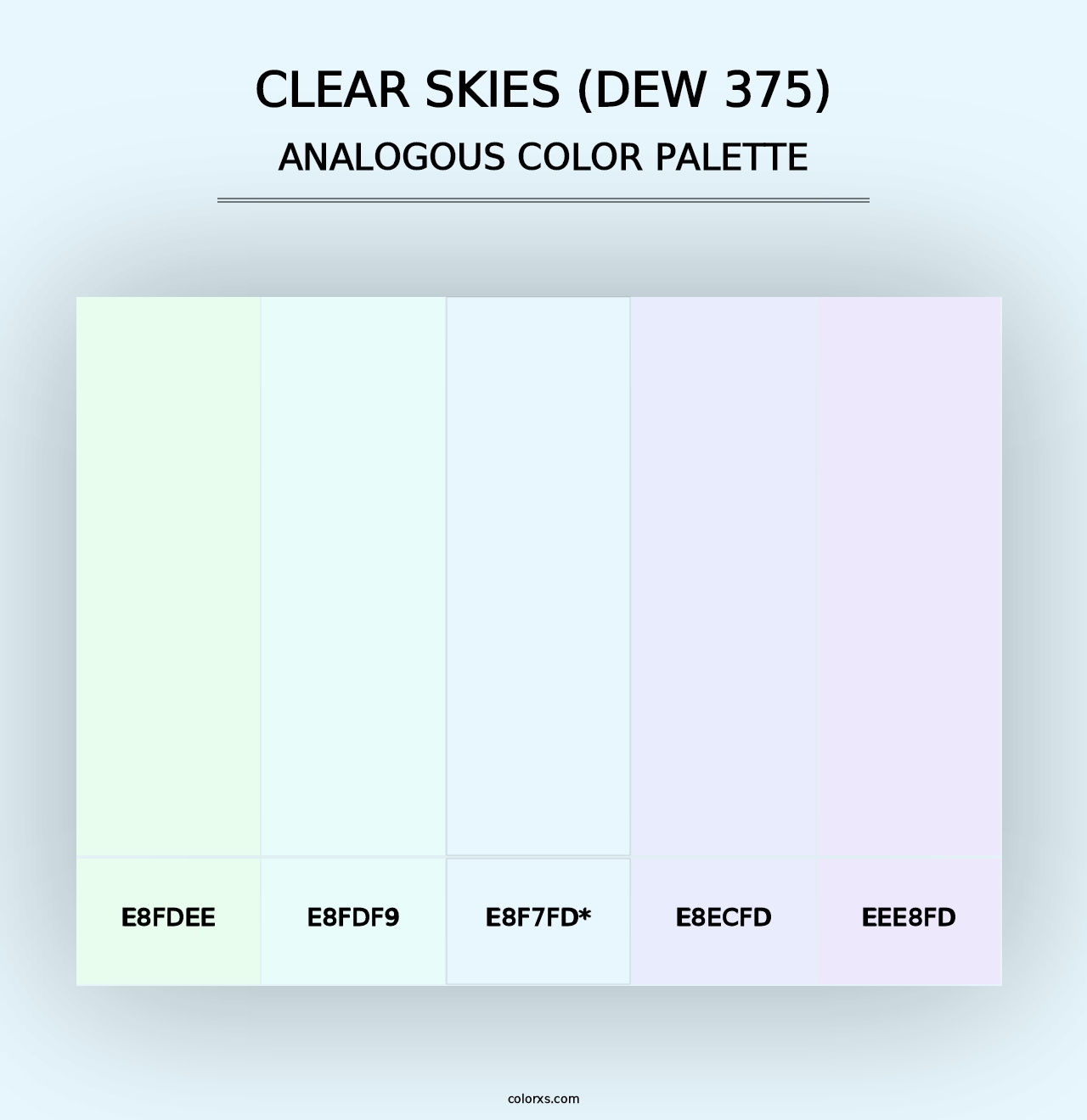 Clear Skies (DEW 375) - Analogous Color Palette