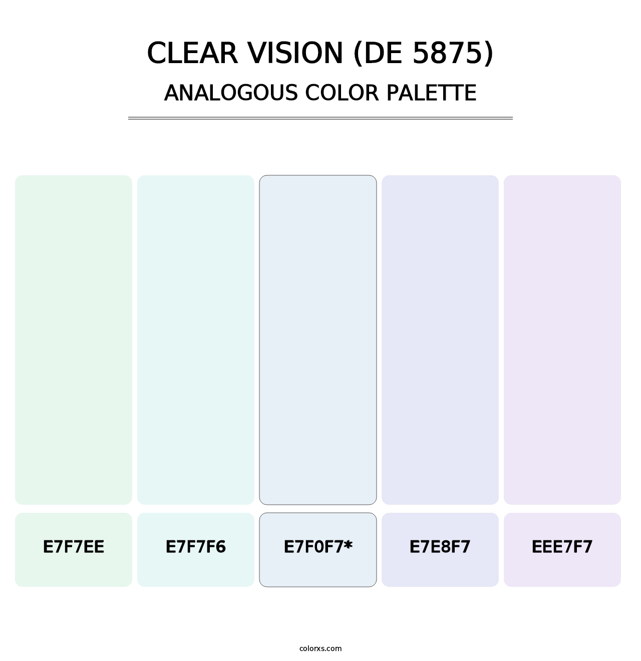 Clear Vision (DE 5875) - Analogous Color Palette