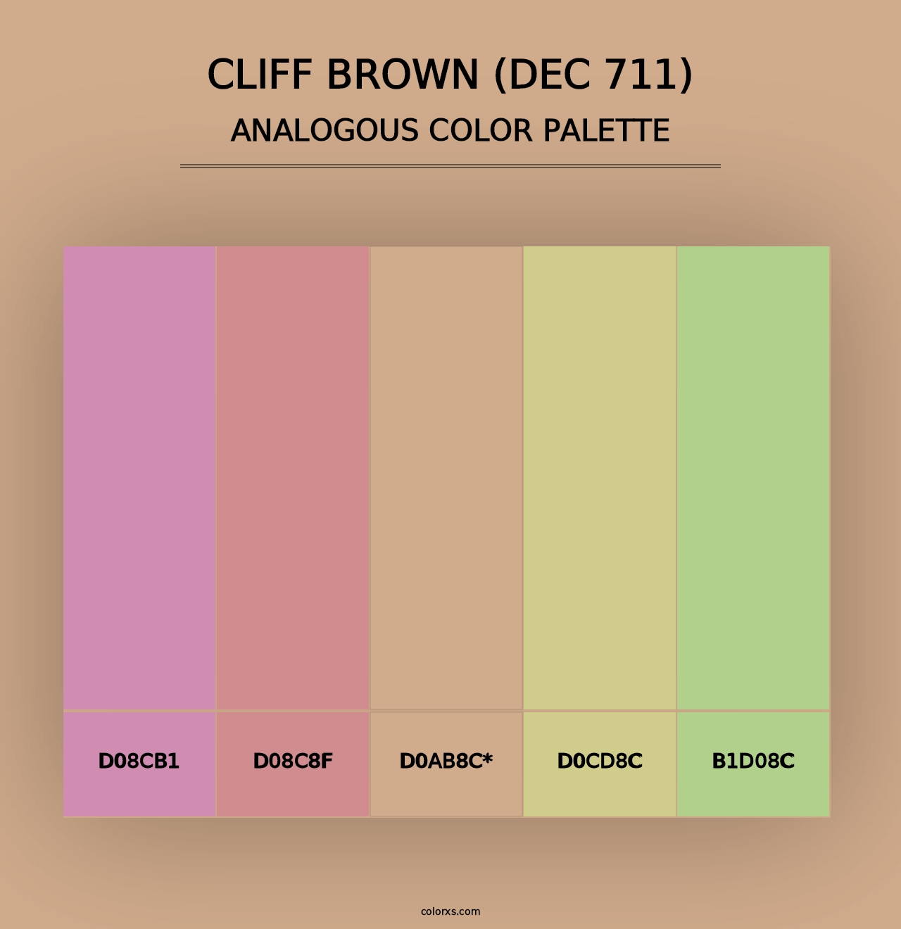 Cliff Brown (DEC 711) - Analogous Color Palette