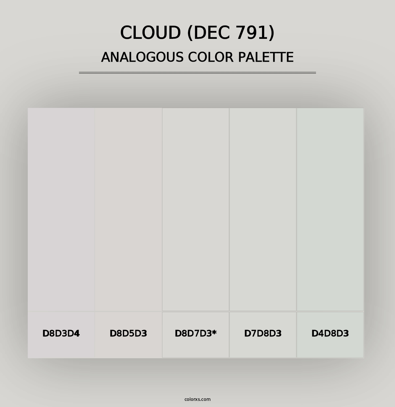 Cloud (DEC 791) - Analogous Color Palette