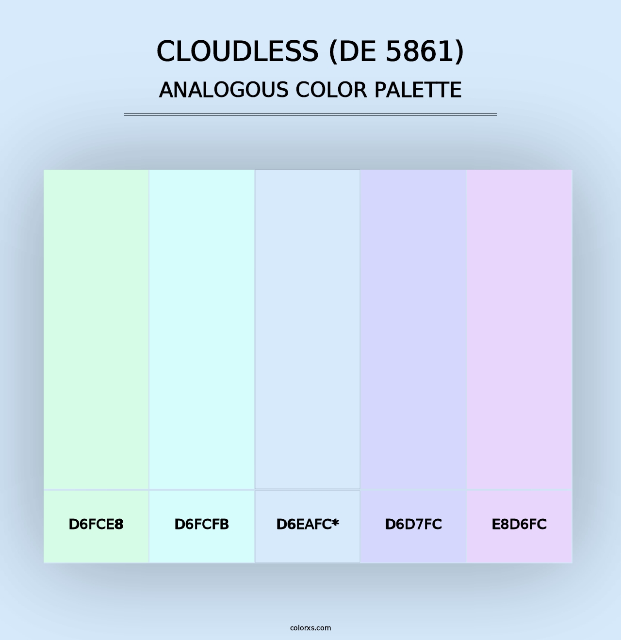 Cloudless (DE 5861) - Analogous Color Palette