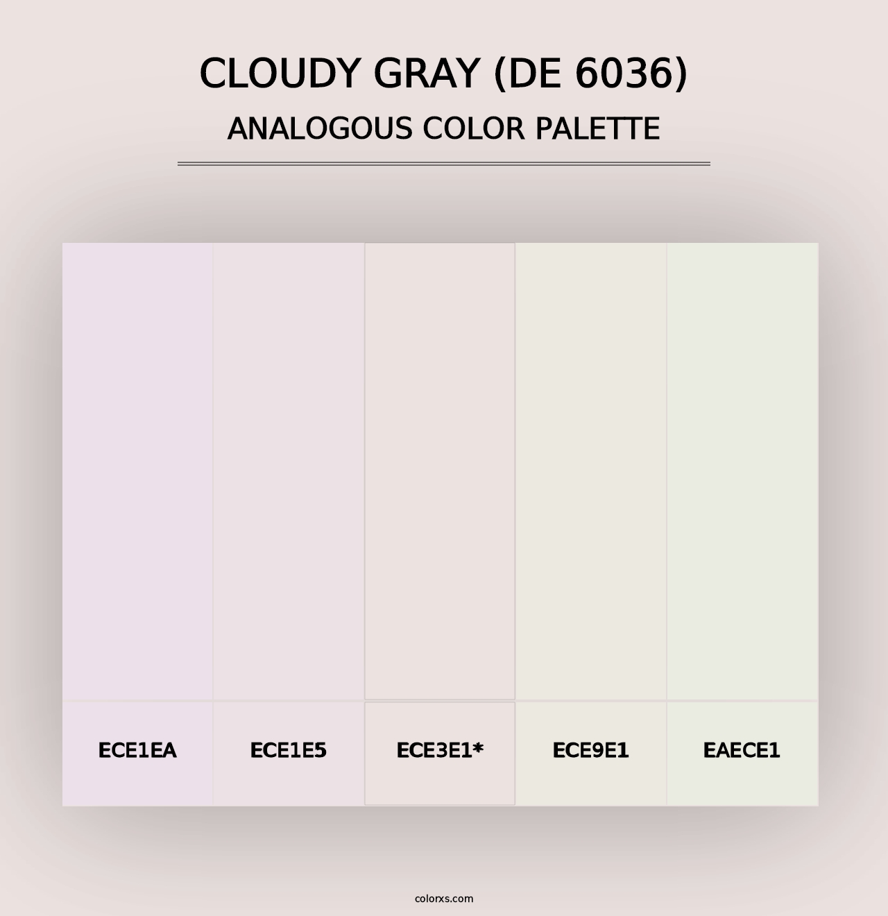 Cloudy Gray (DE 6036) - Analogous Color Palette