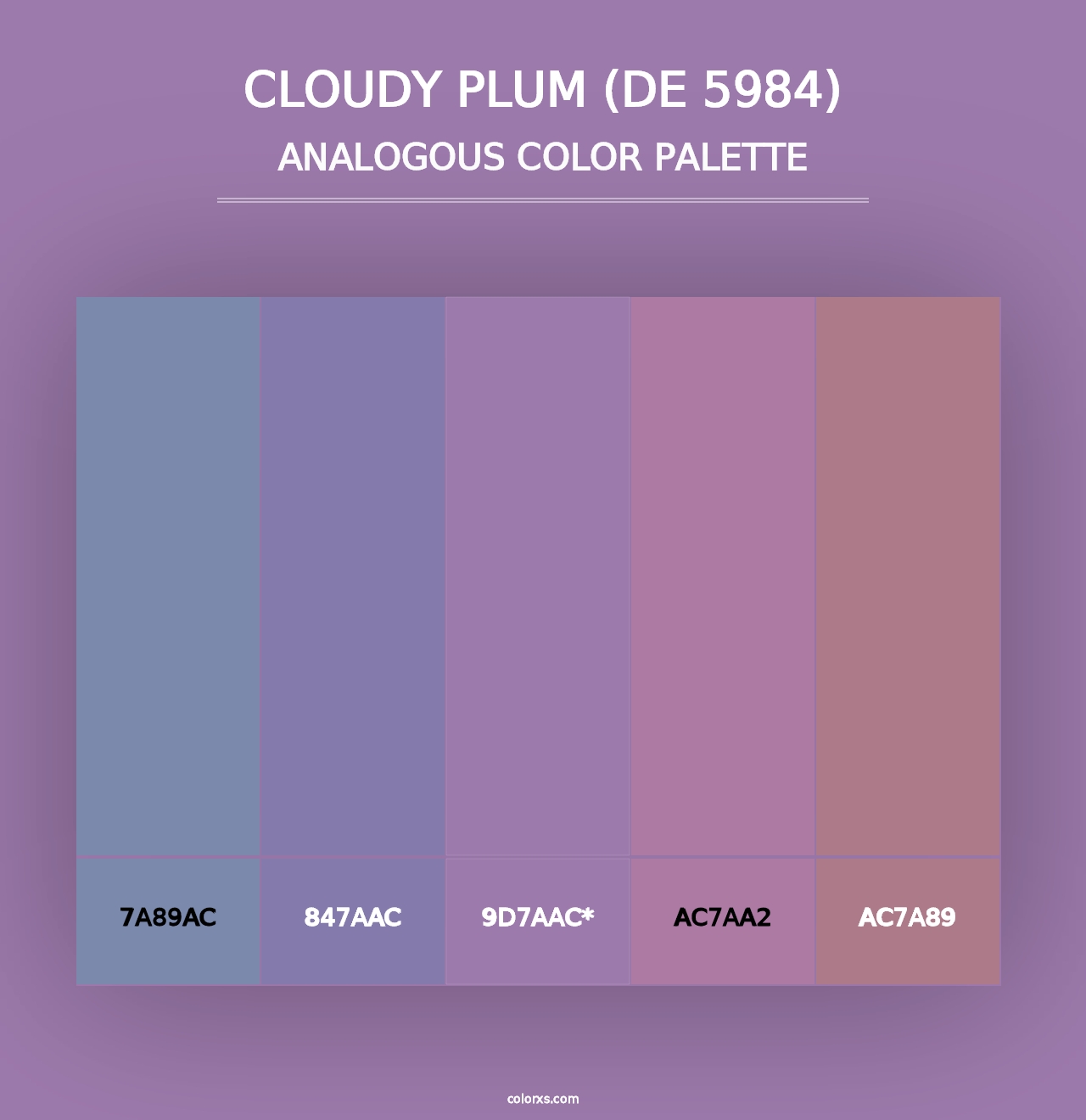 Cloudy Plum (DE 5984) - Analogous Color Palette