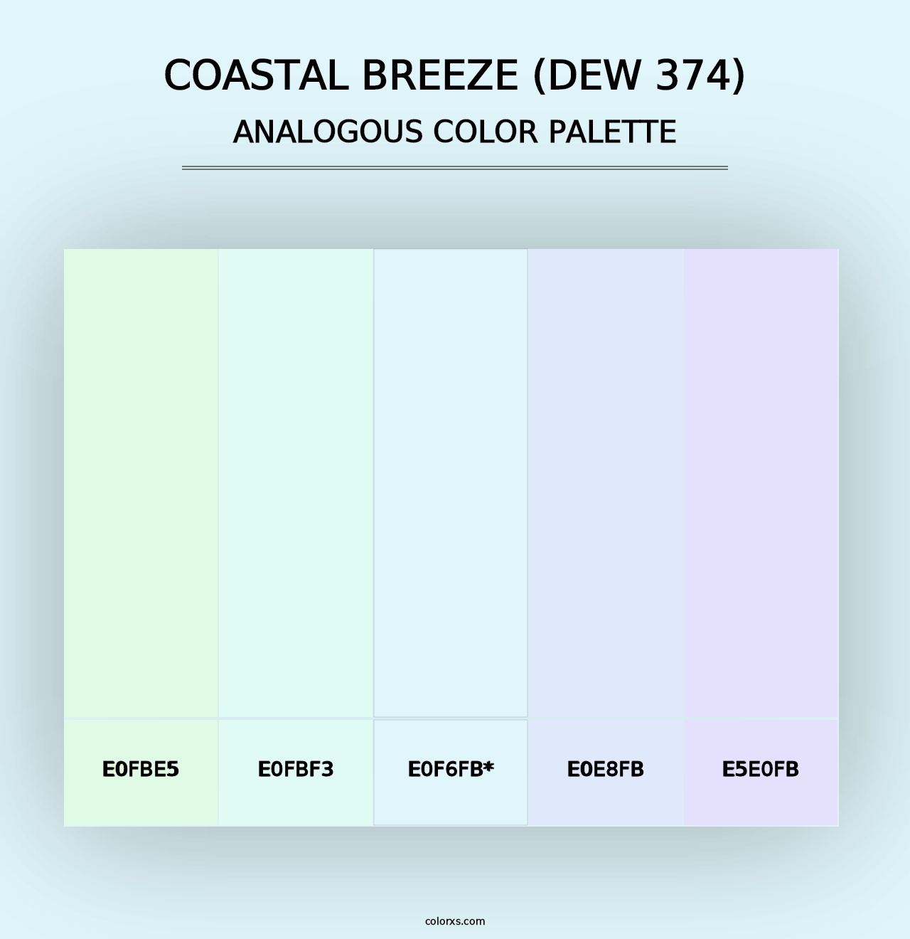 Coastal Breeze (DEW 374) - Analogous Color Palette