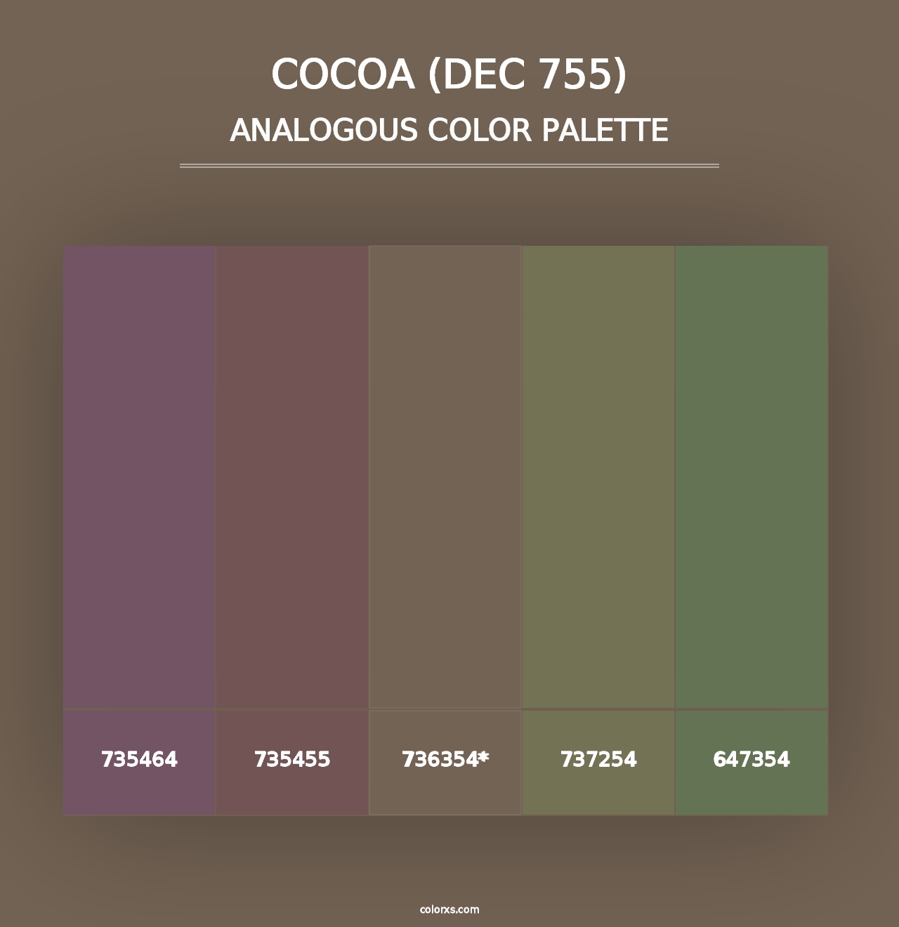 Cocoa (DEC 755) - Analogous Color Palette