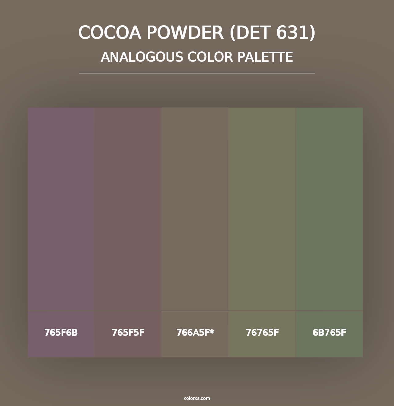 Cocoa Powder (DET 631) - Analogous Color Palette